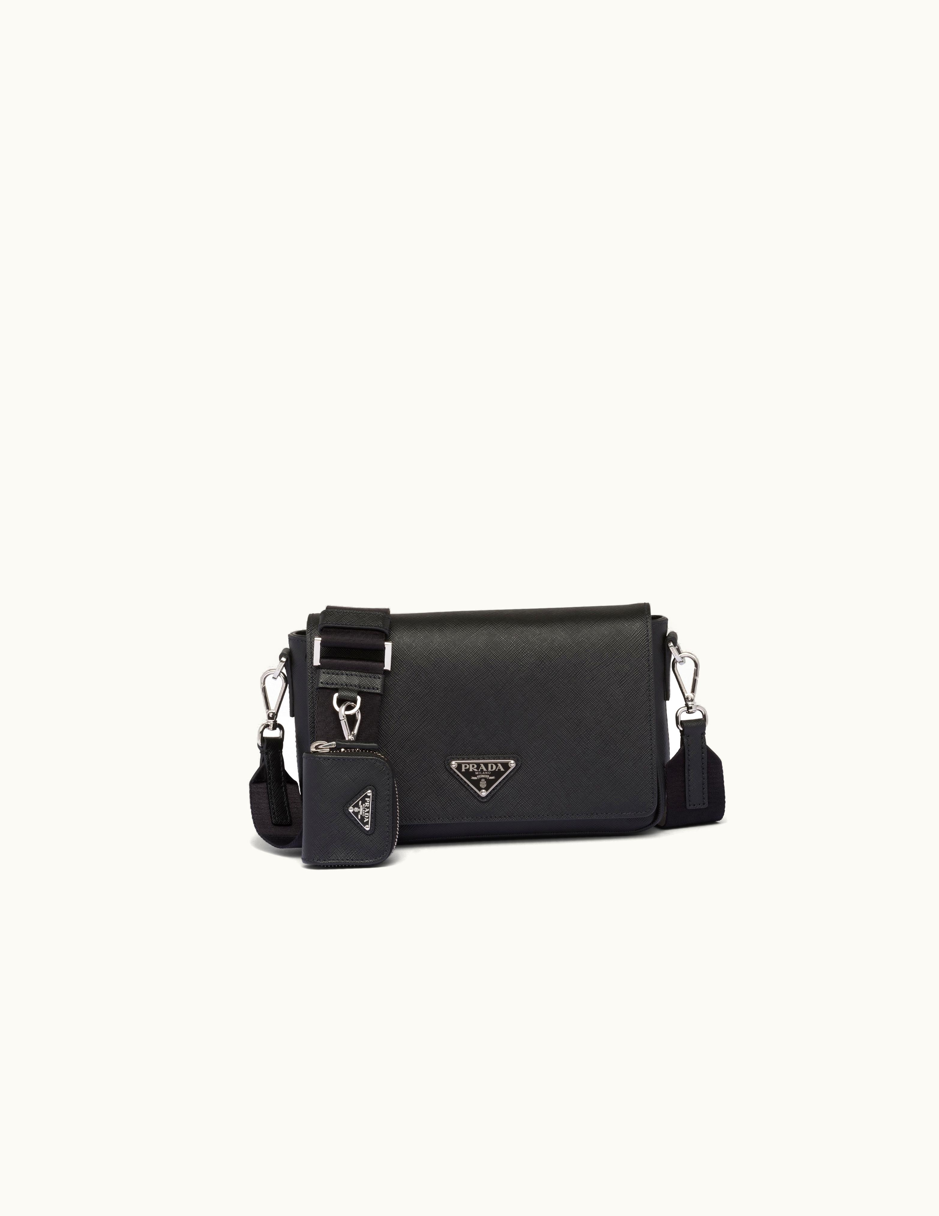 Prada Prada Black Saffiano Leather Shoulder Bag 2VD059_9Z2_F0002_V_OOO