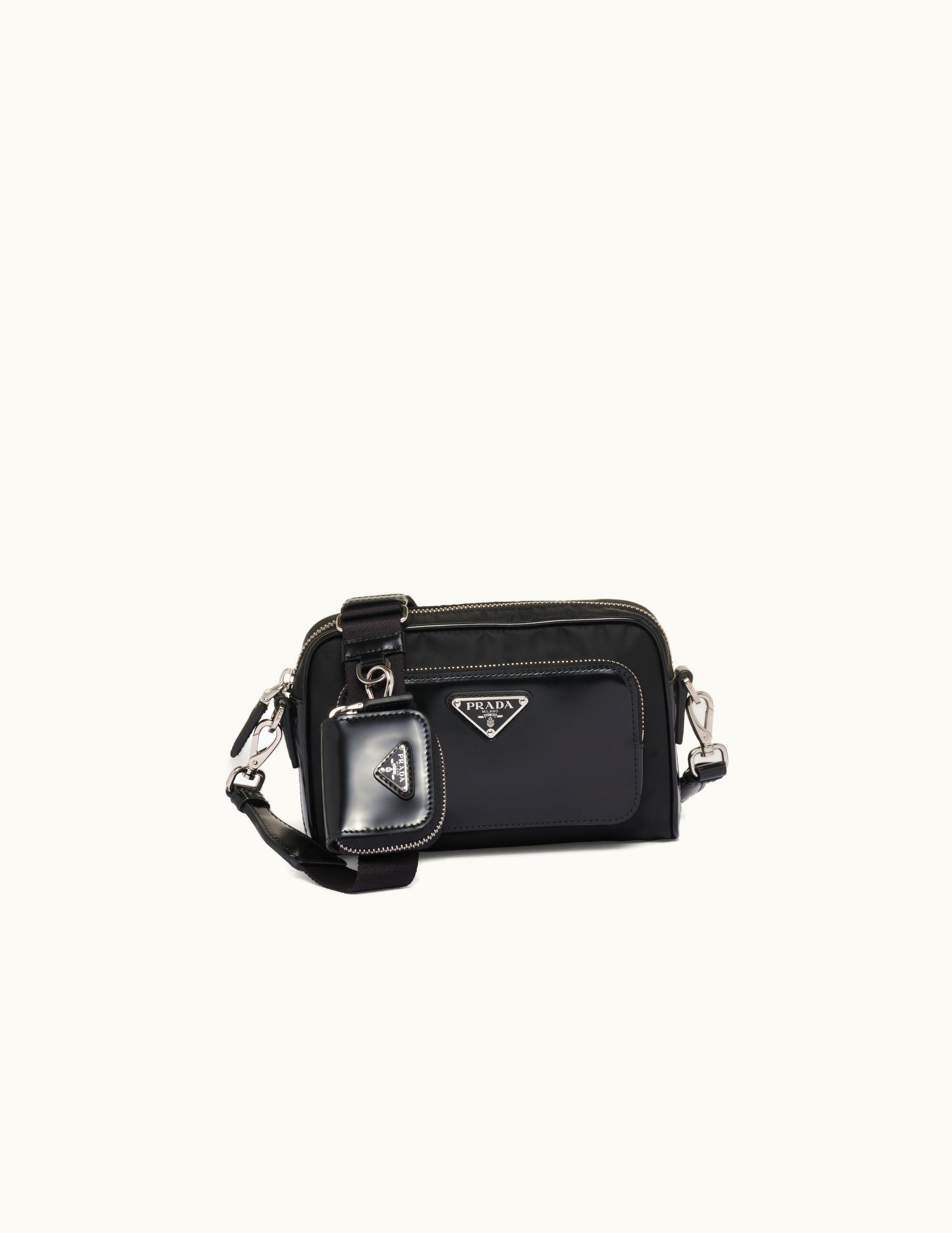 Prada Prada Re-Nylon Shoulder Bag with Detachable Strap Black