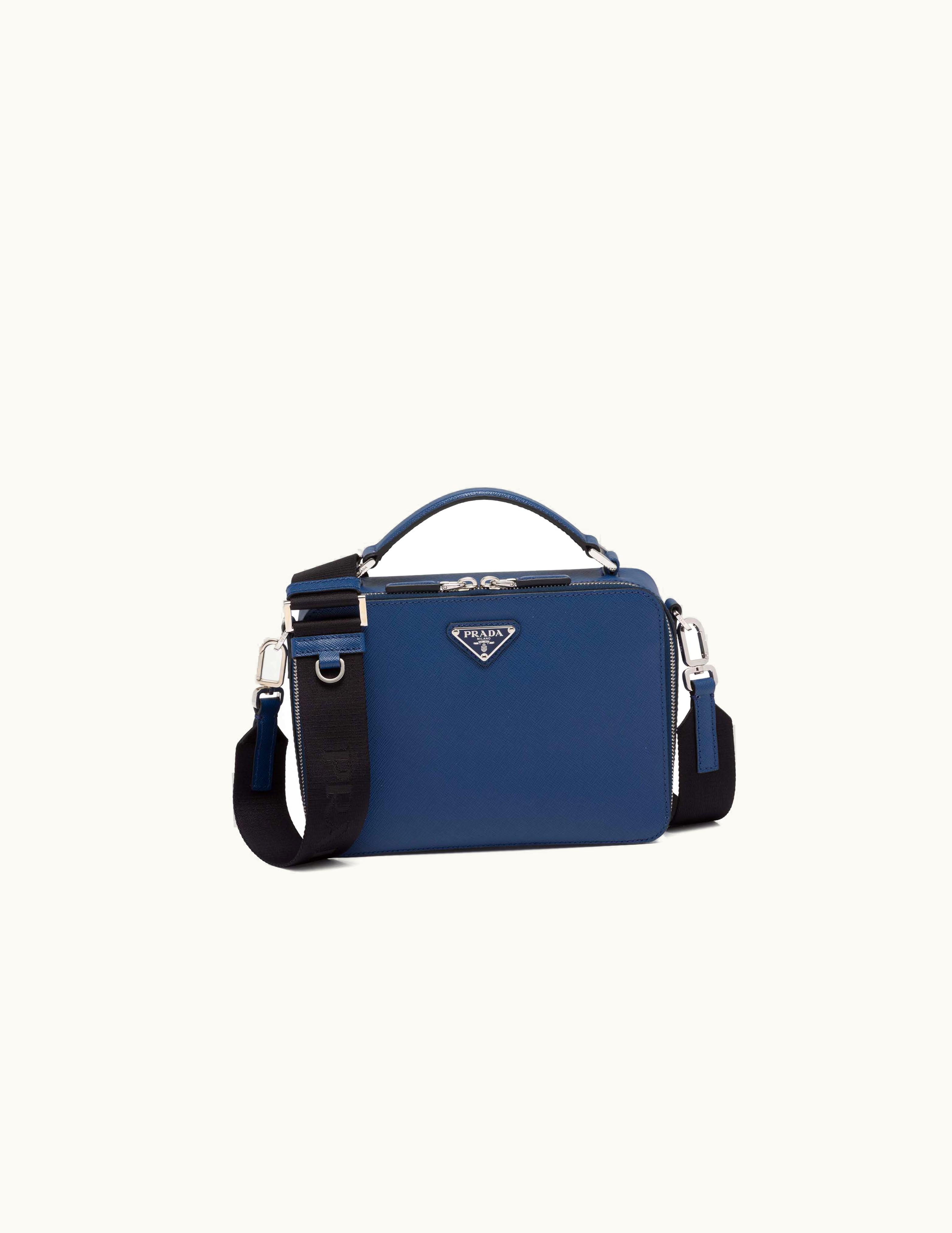 Prada Bluette Medium Prada Brique Saffiano Leather Bag