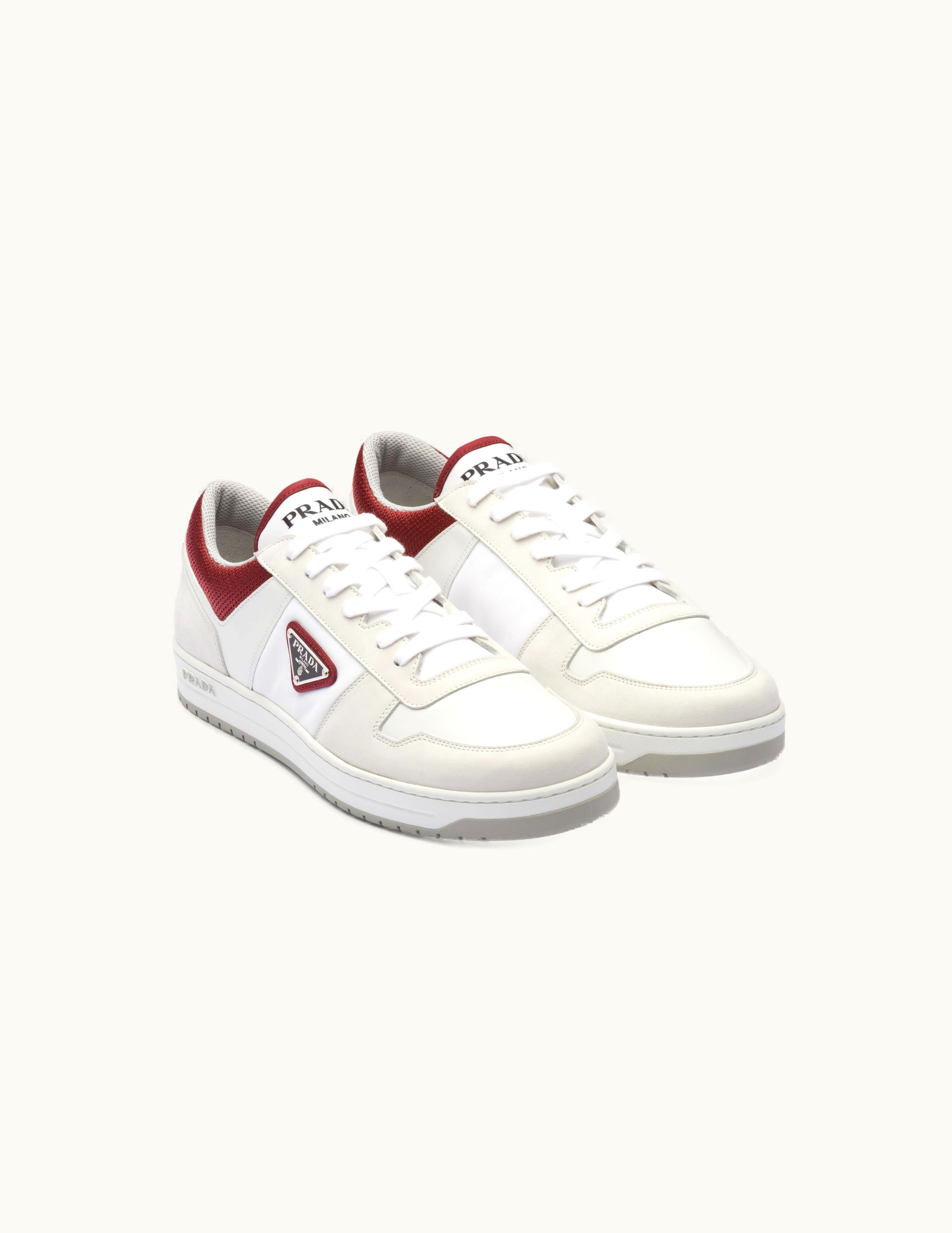 Prada Prada White / Garnet Downtown Re-nylon Sneakers