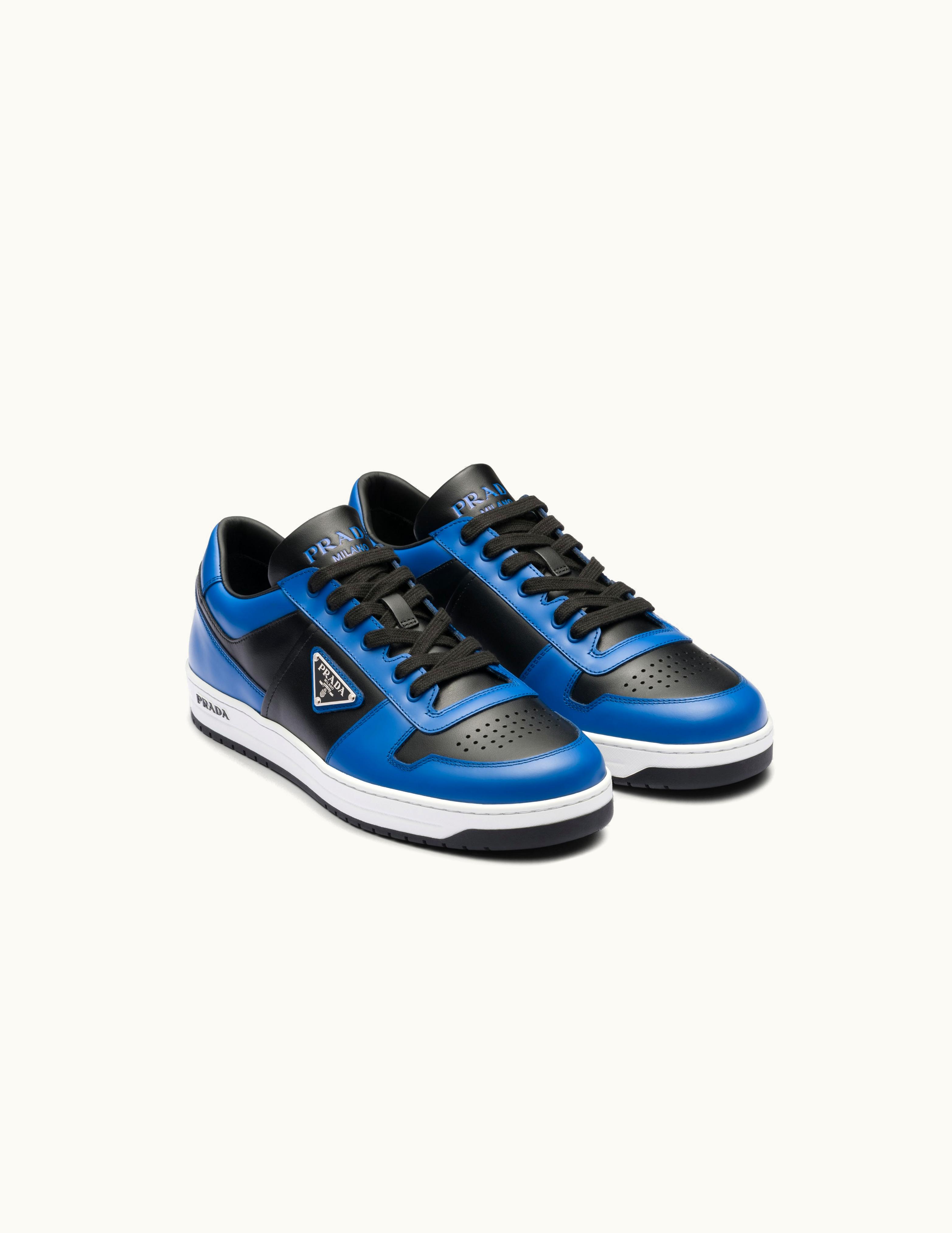 Prada Prada Black / Cobalt Blue Downtown Leather Sneakers