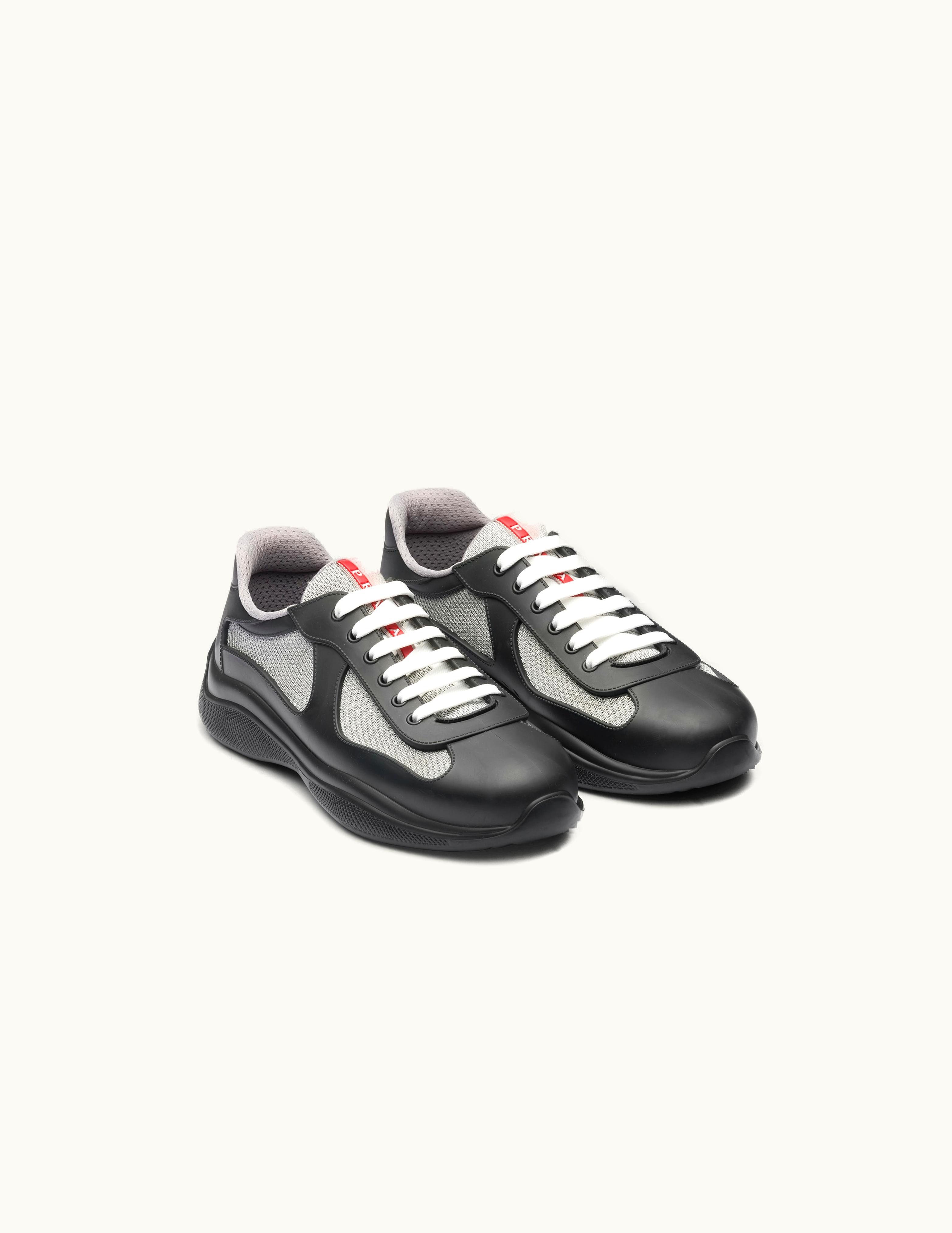 Prada Prada Linea Rossa Expanded Rubber Sole Sneakers Black