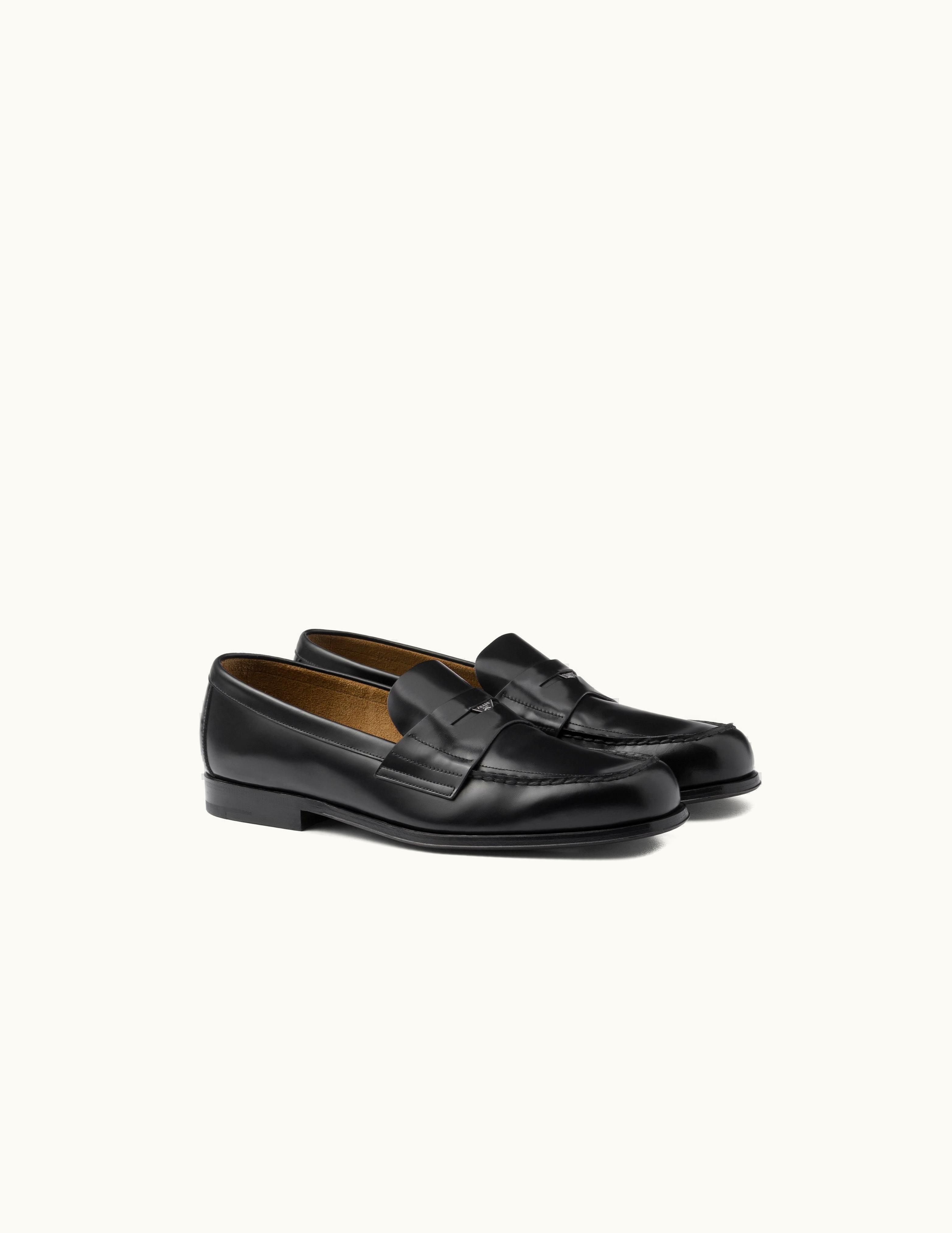 Prada Prada Black Brushed Leather Loafers 2DB201_055_F0002_F_C000
