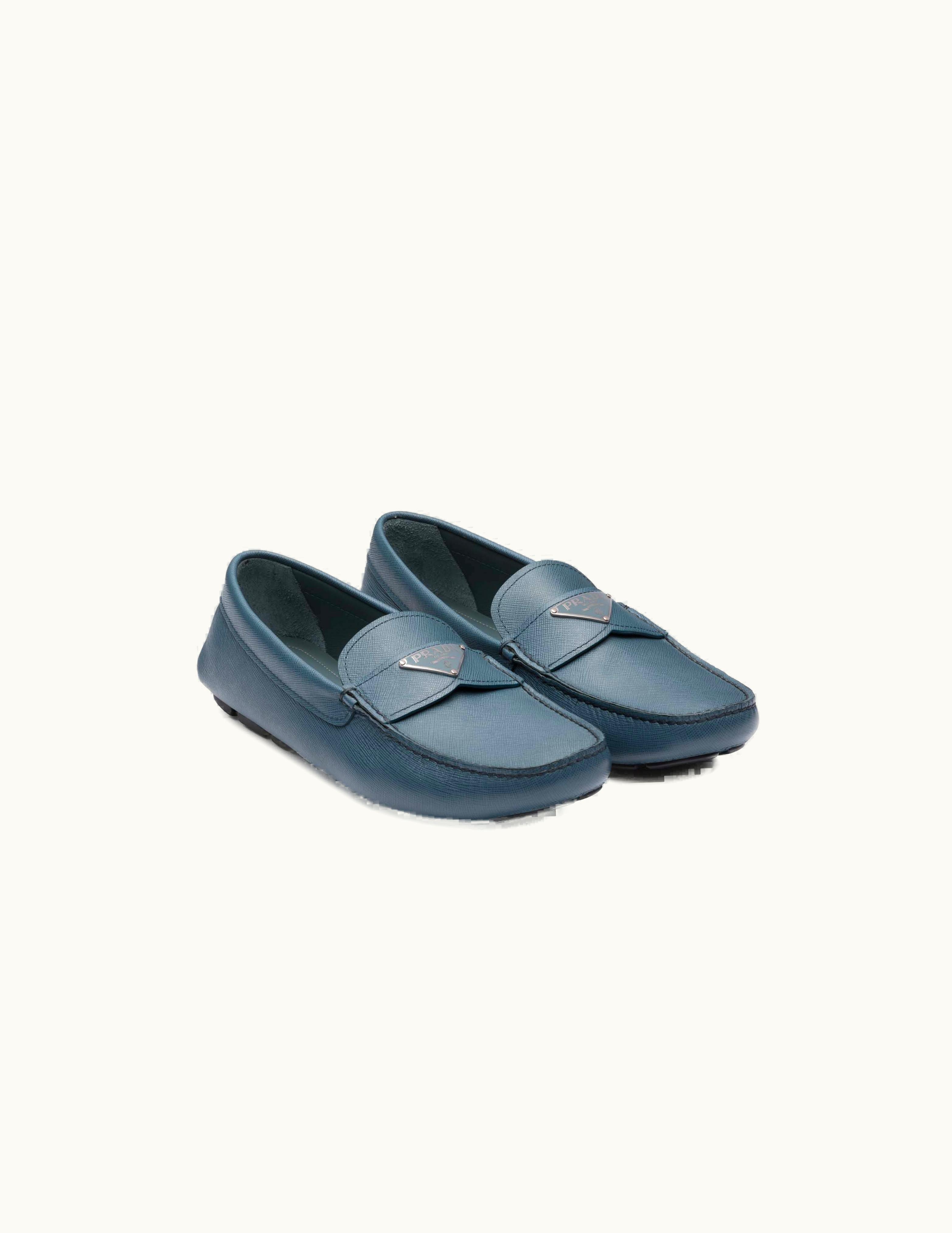 Prada Prada Marina Blue Saffiano Leather Driver