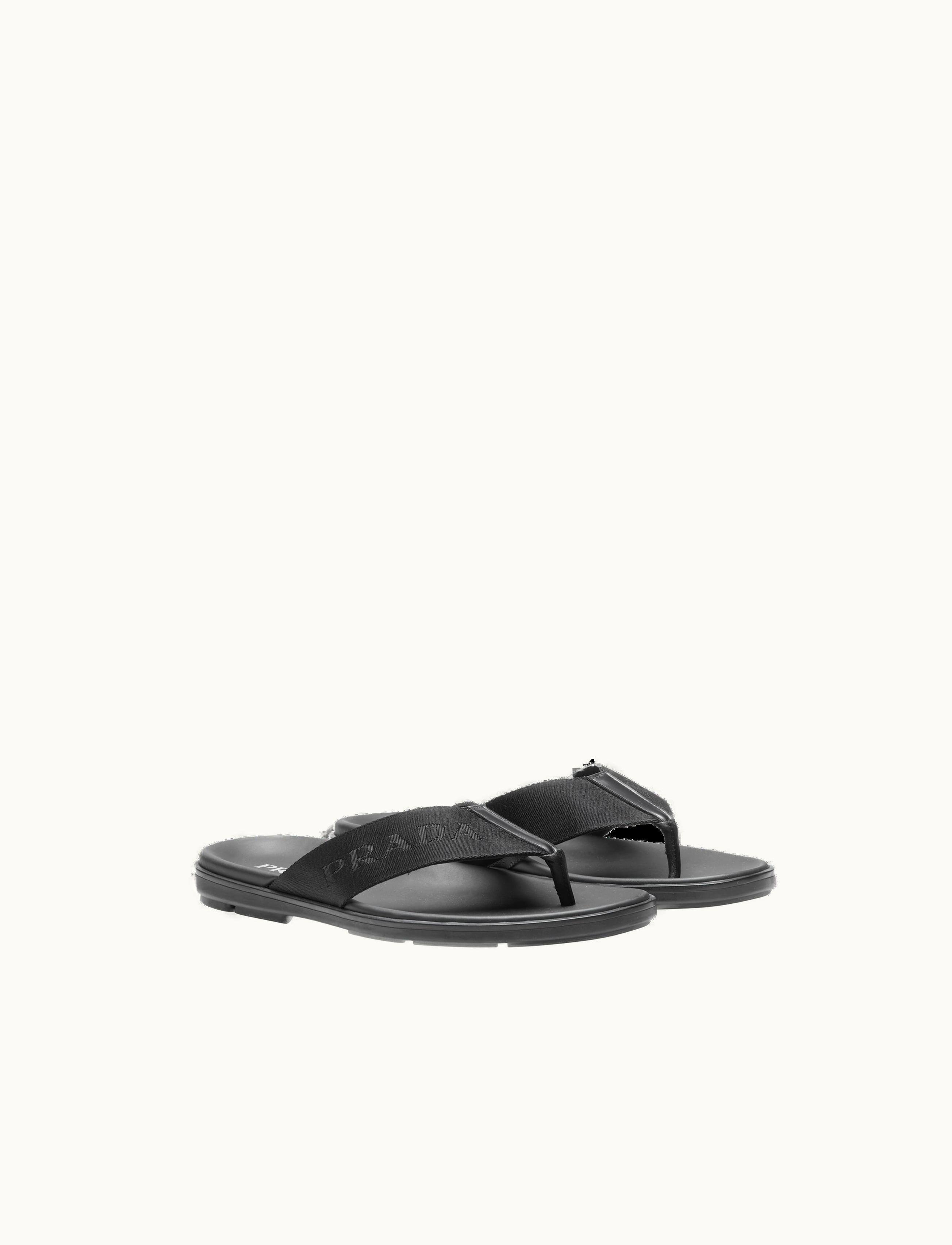 Prada Prada Black Re-nylon Tape Sandals