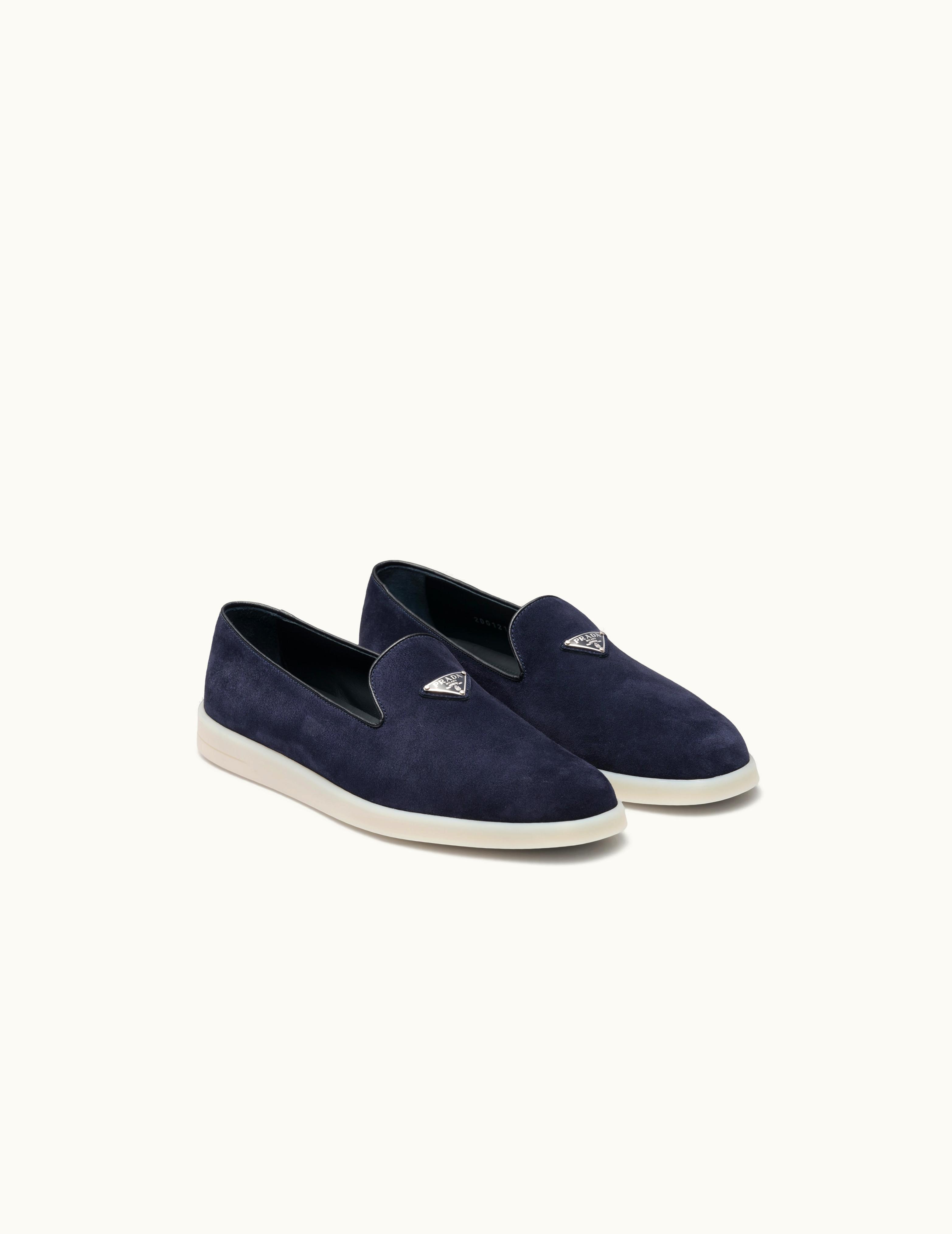 Prada Prada Navy Suede Slippers