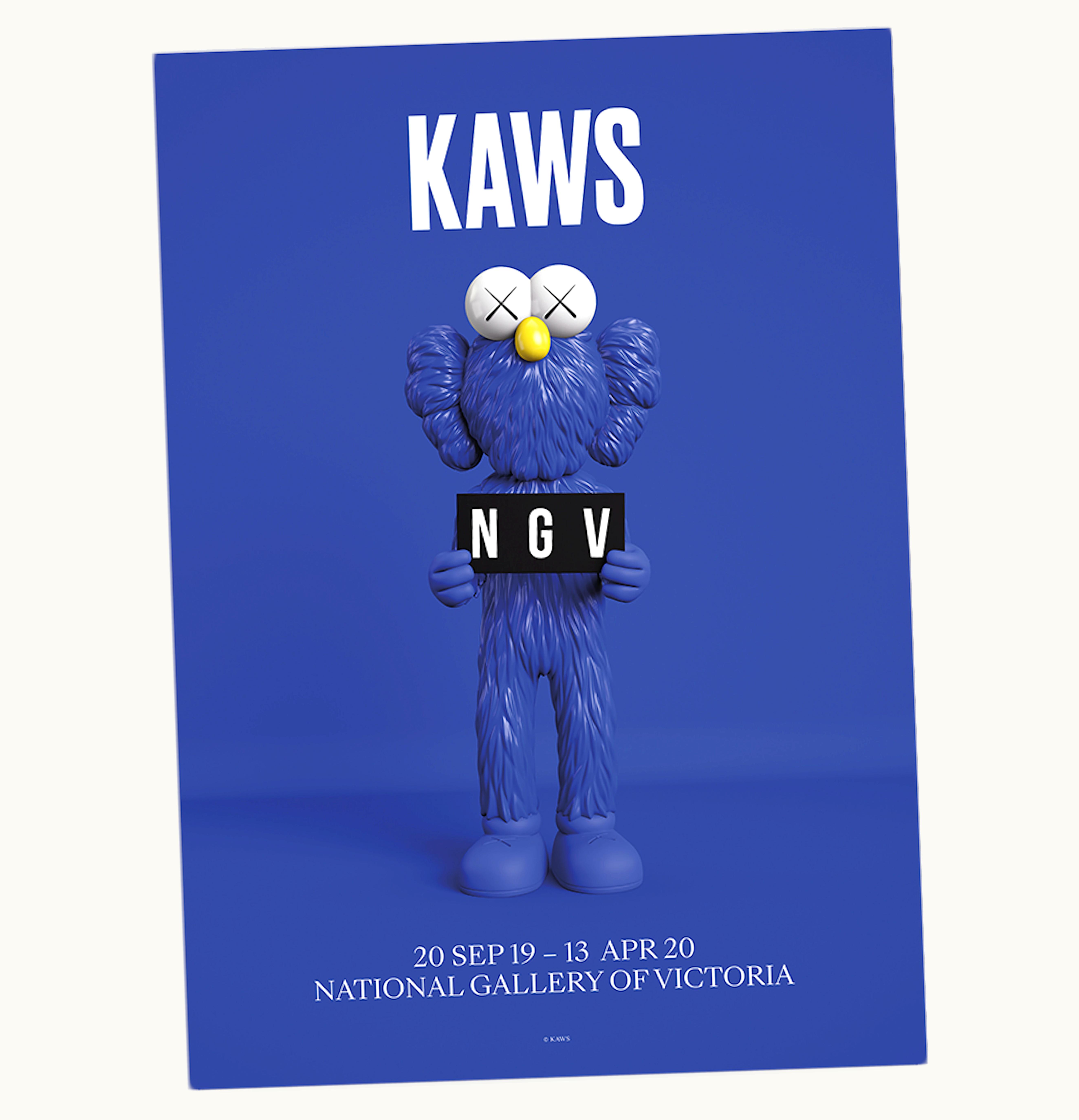 KAWS KAWS x NGV BFF Exhibition Poster Blue
