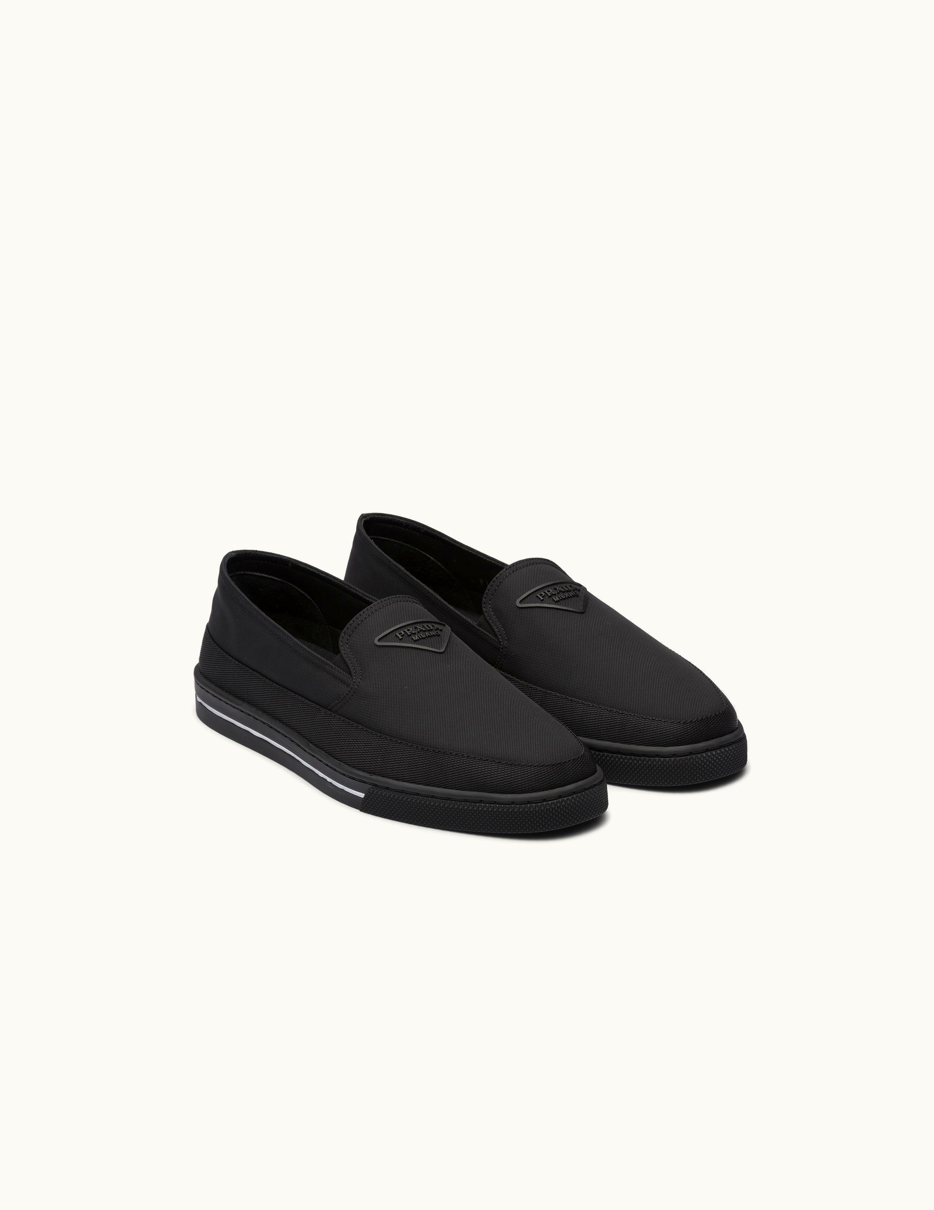 Prada Prada Black Re-nylon Slip-on Sneakers