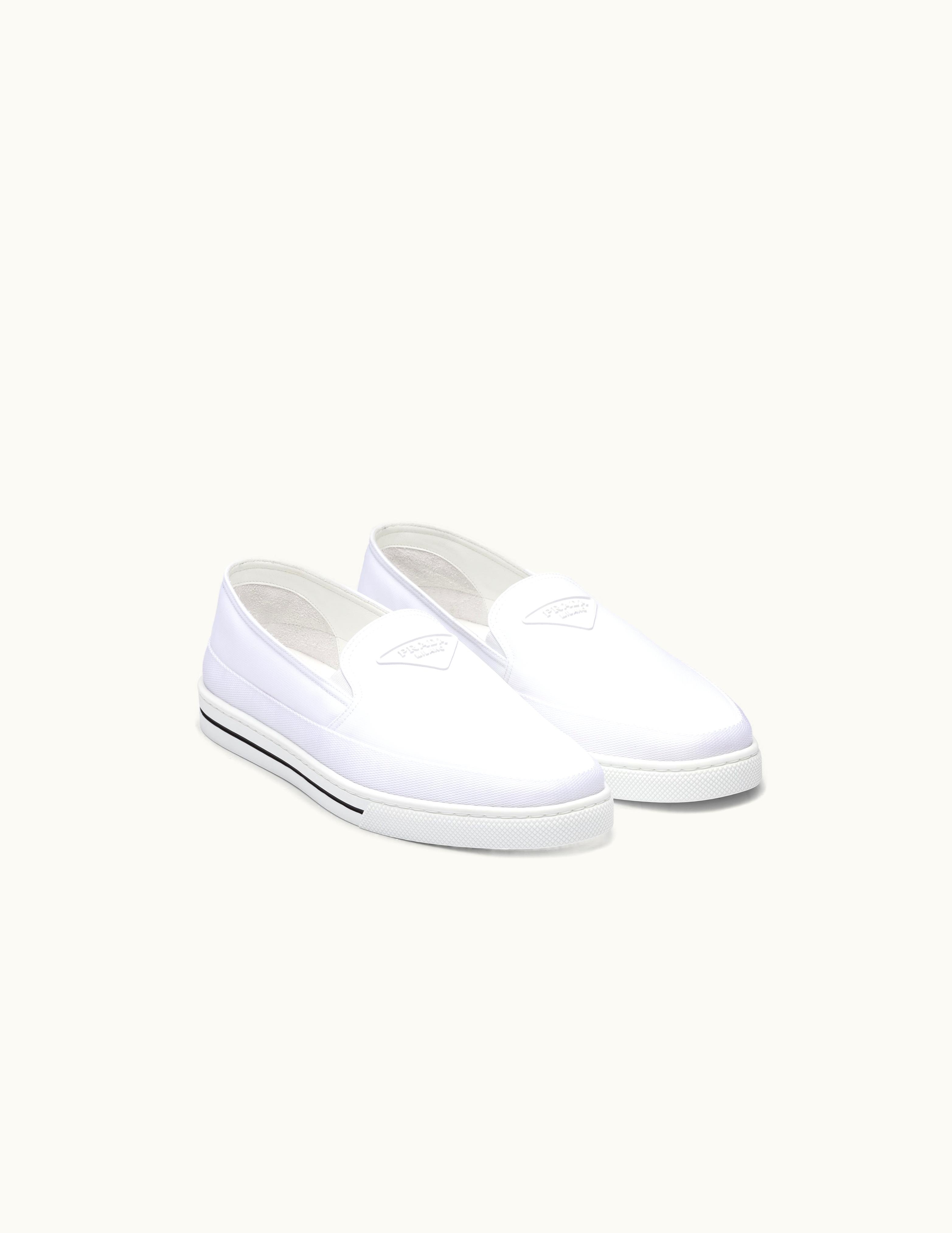 Prada Prada White Re-nylon Slip-on Sneakers