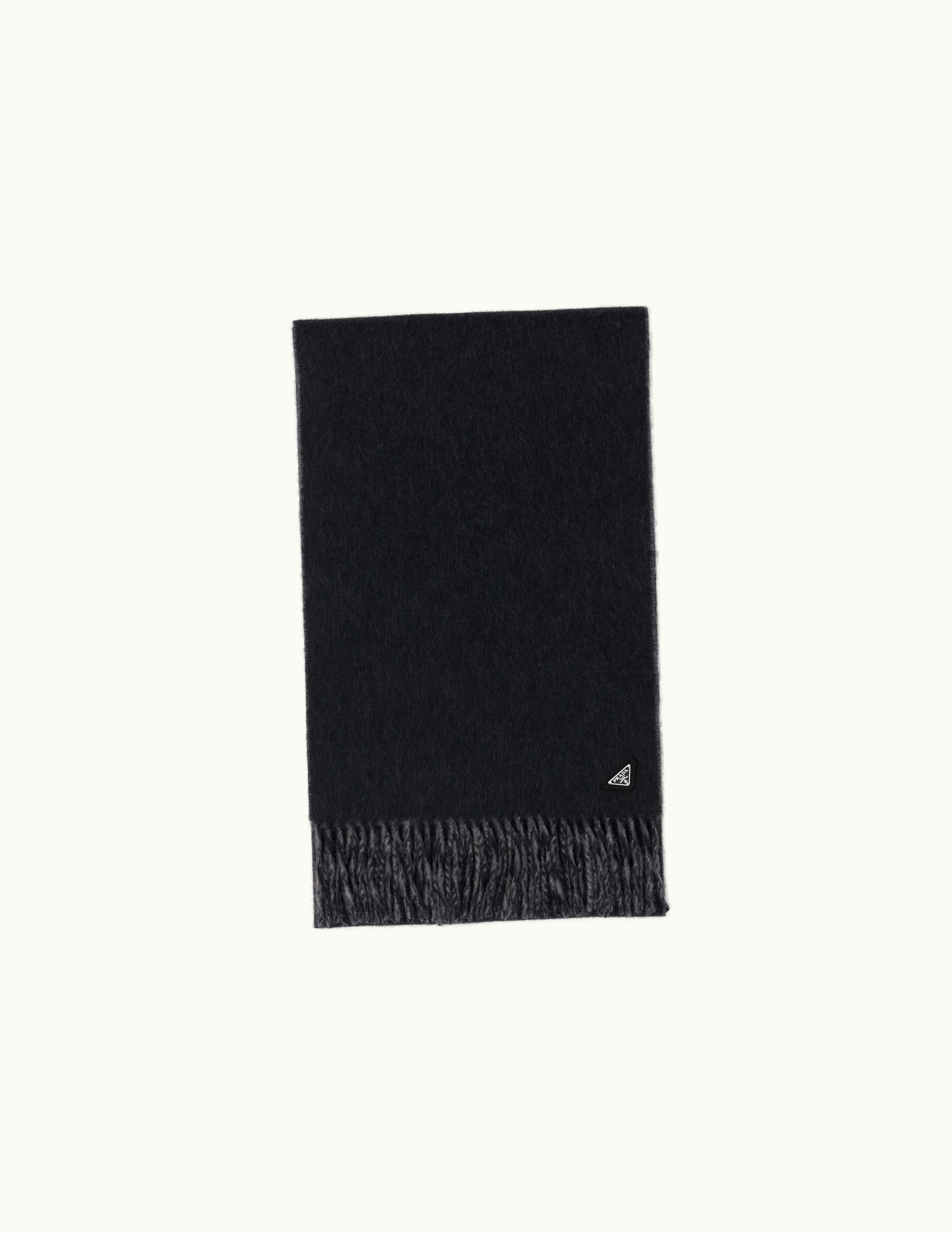 Prada Prada Slate Grey+dark Grey Double Cashmere Scarf