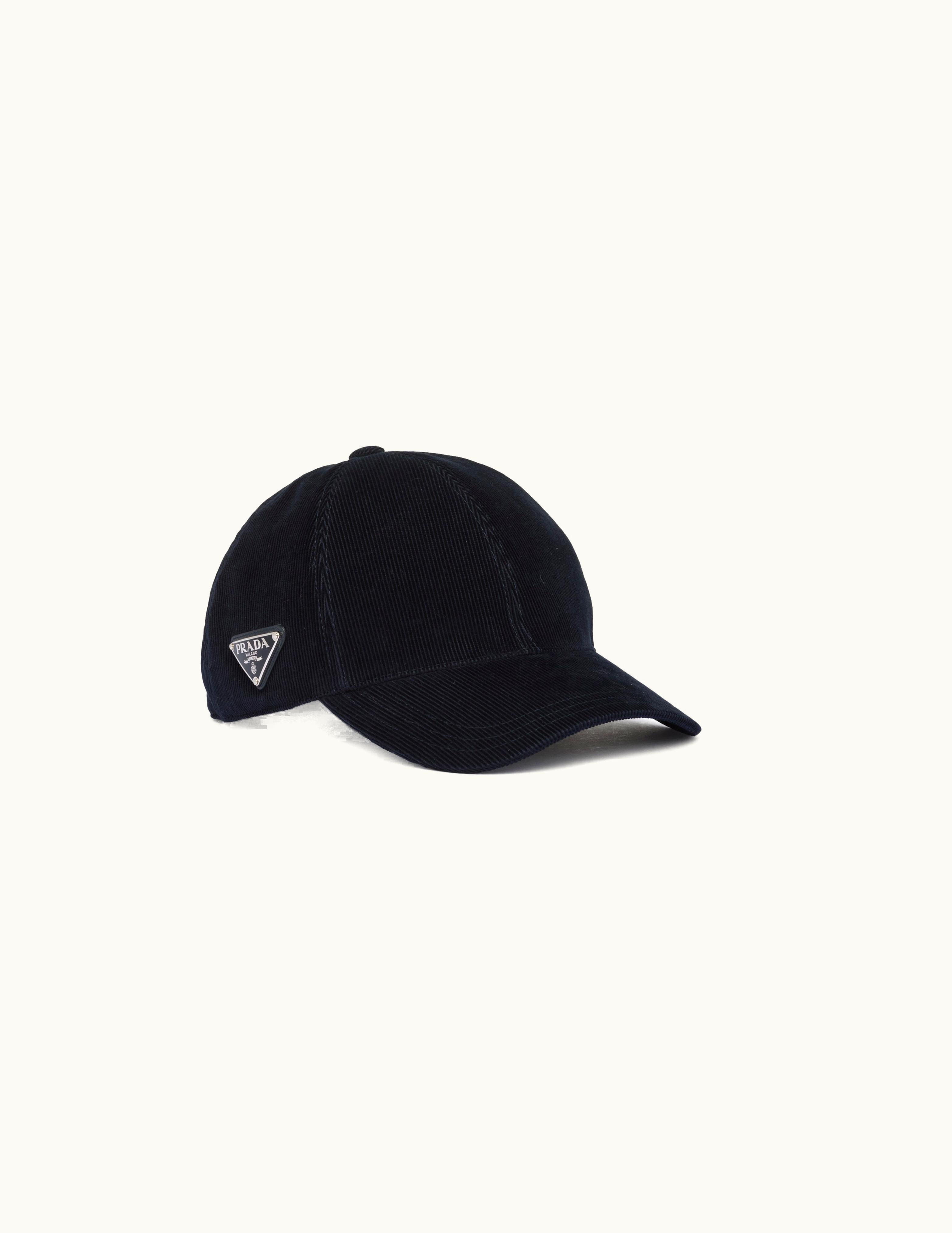 Prada Prada Navy Corduroy Baseball Cap