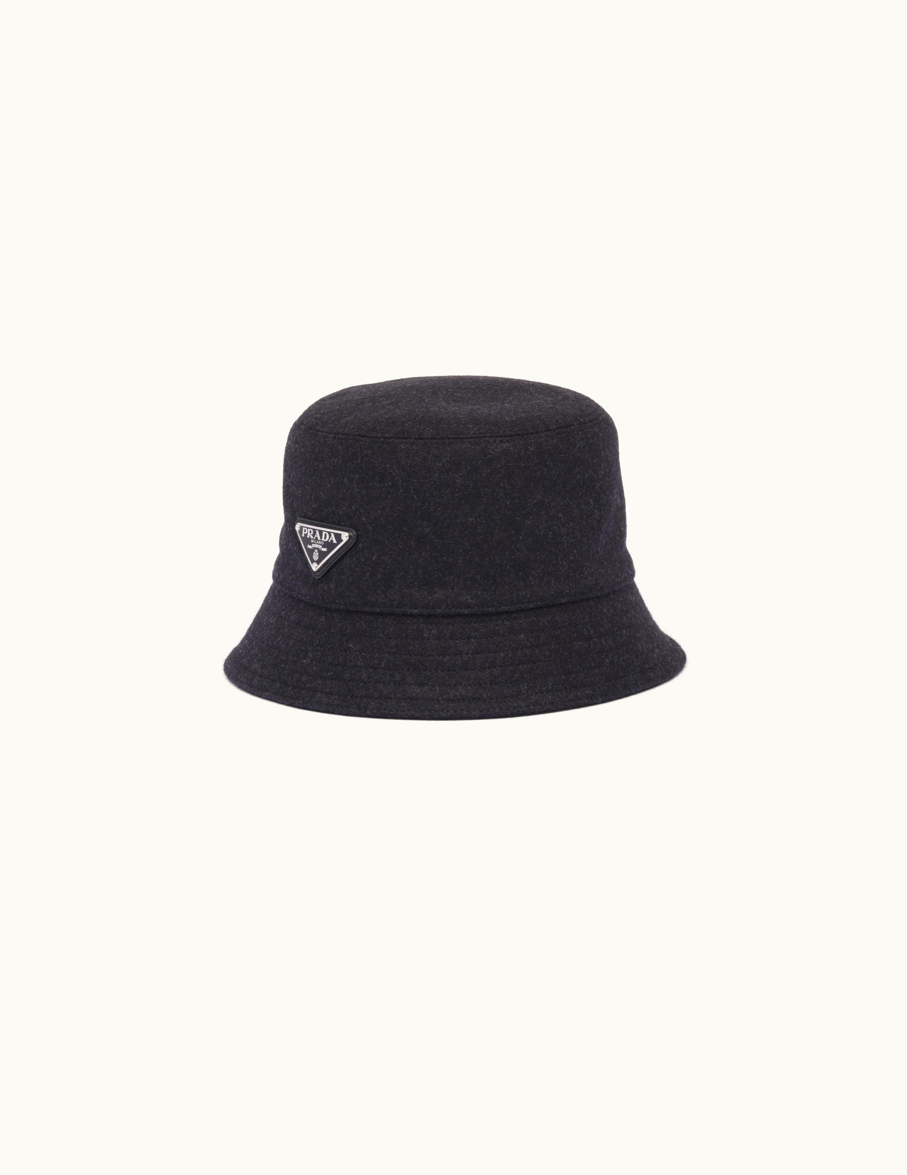 Prada Prada Anthracite Gray Loden Bucket Hat