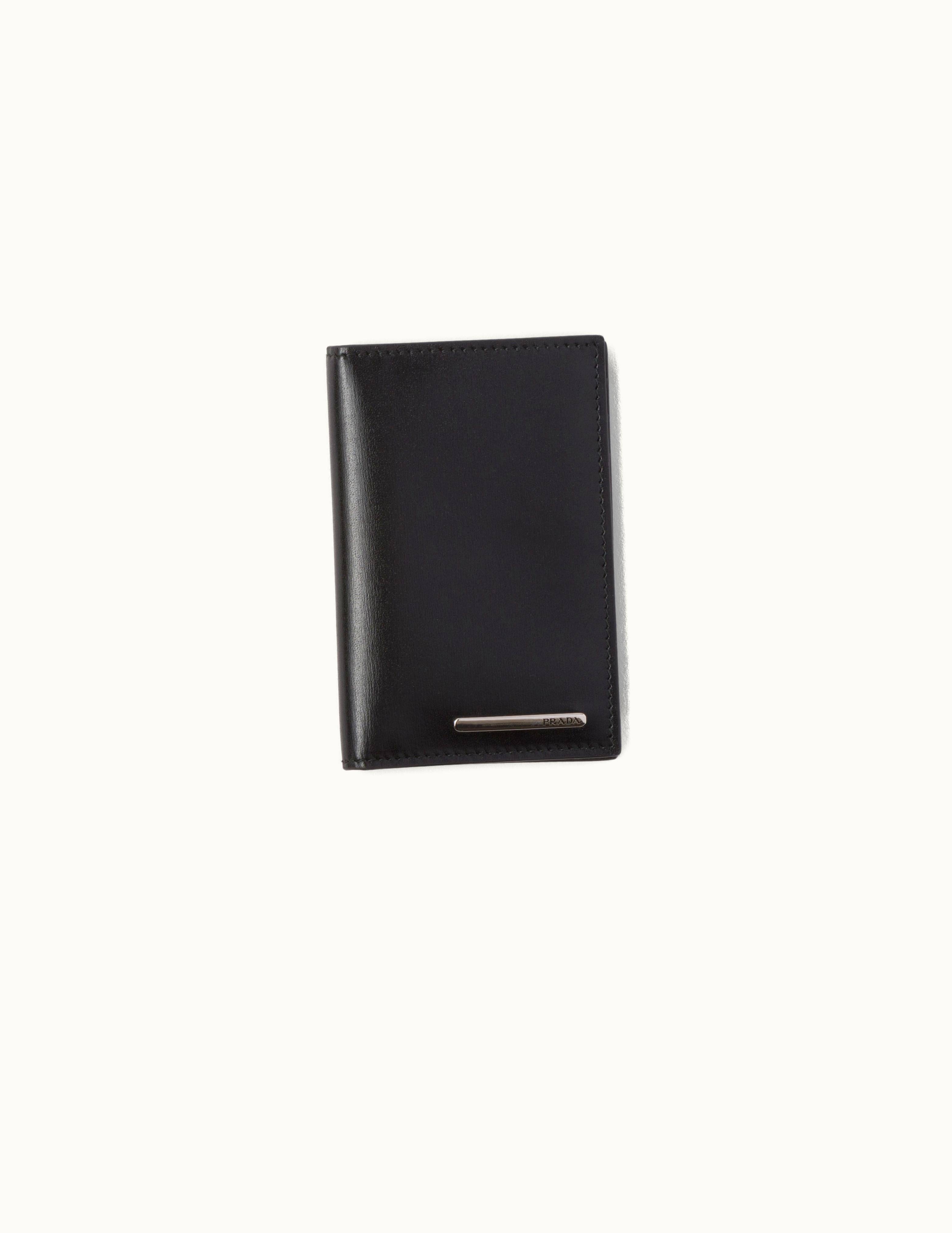 Prada Prada Black Leather Card Holder 2MC101_2A3A_F0002