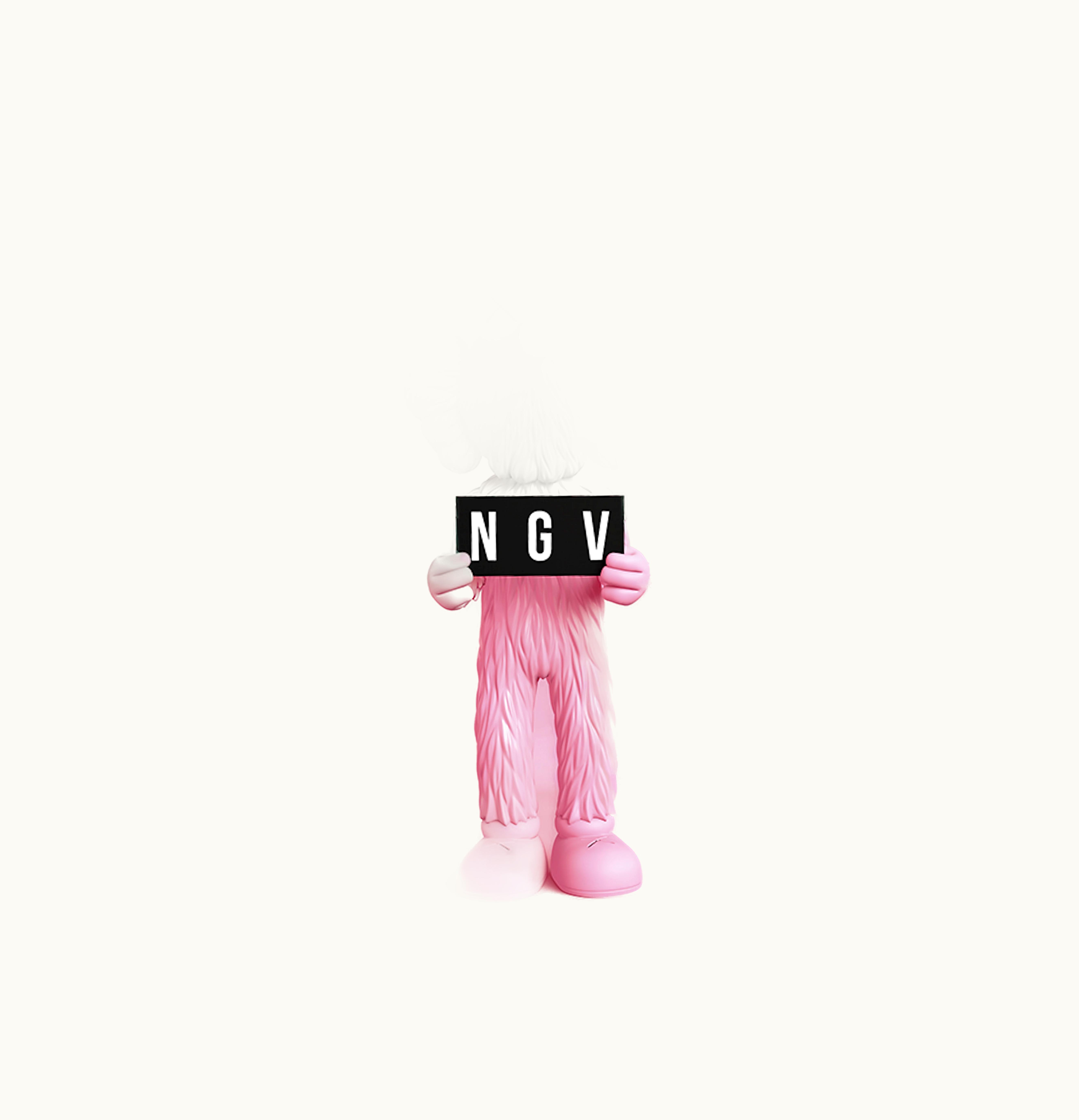 KAWS KAWS x NGV BFF Exhibition Poster Pink