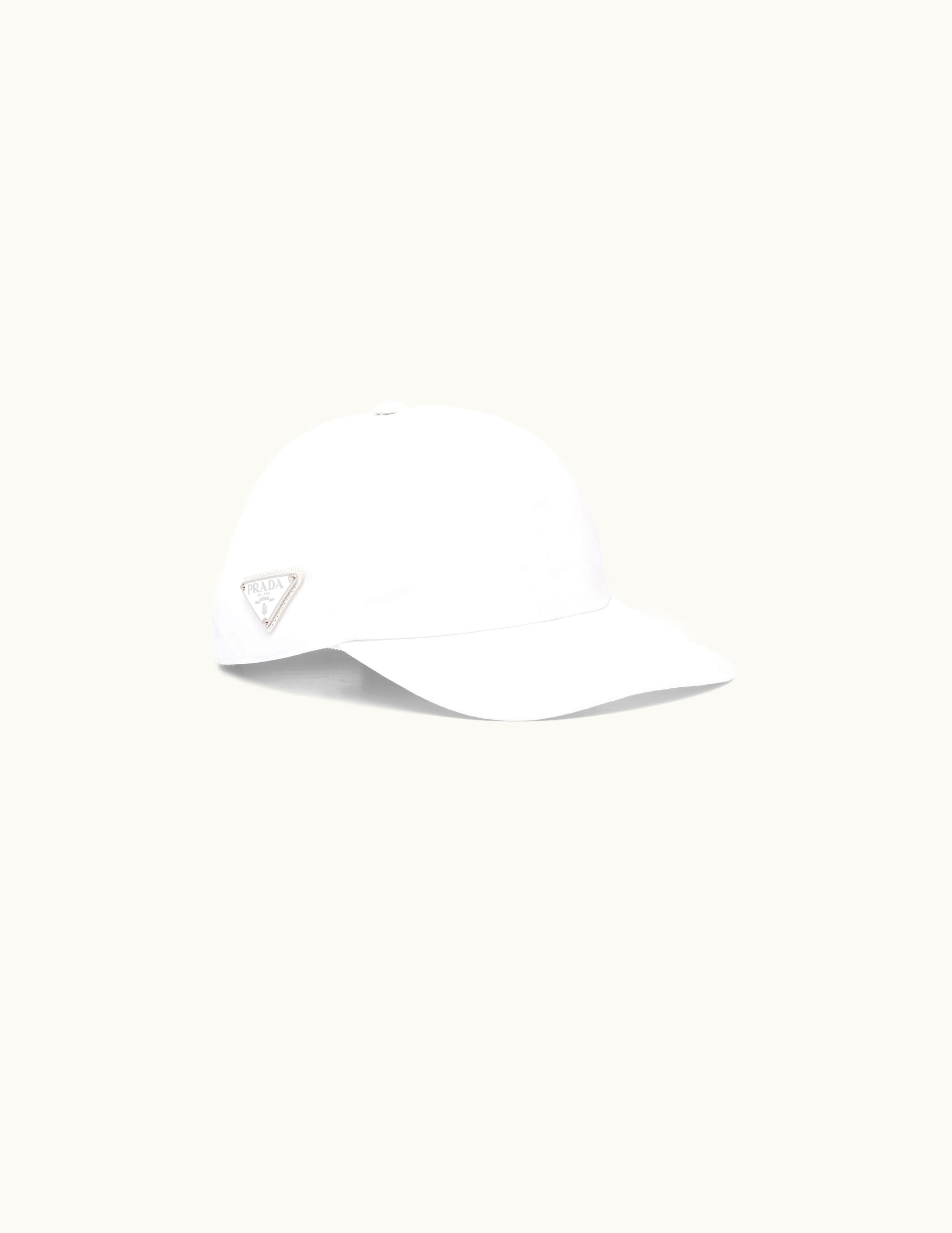 Prada Prada Triangle Logo Cotton Baseball Cap