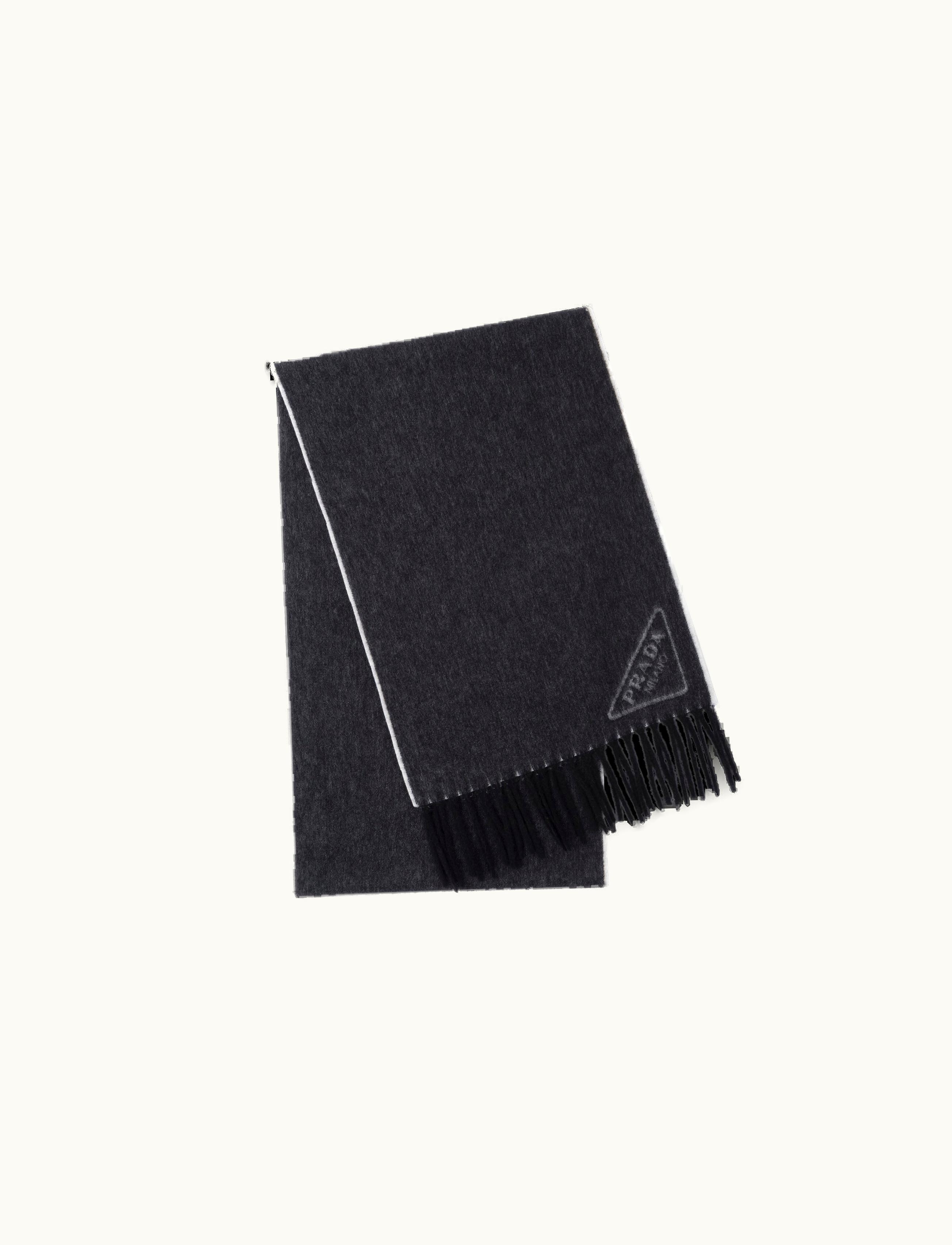 Prada Prada Black / Chalk White Double Cashmere Scarf