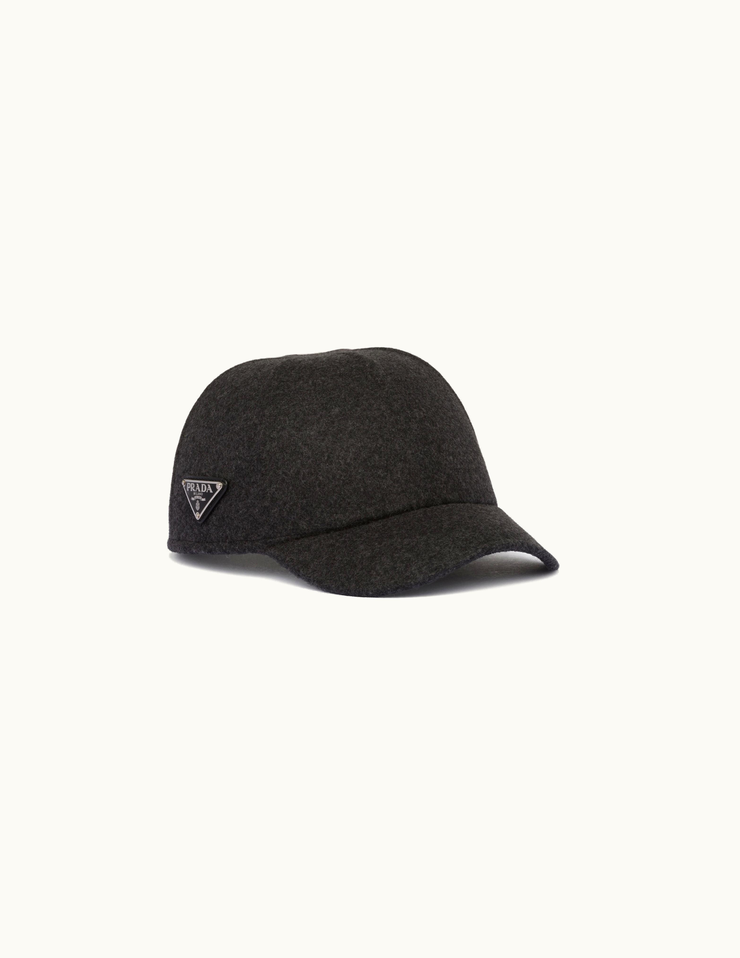 Prada Prada Anthracite Gray Felt Baseball Cap