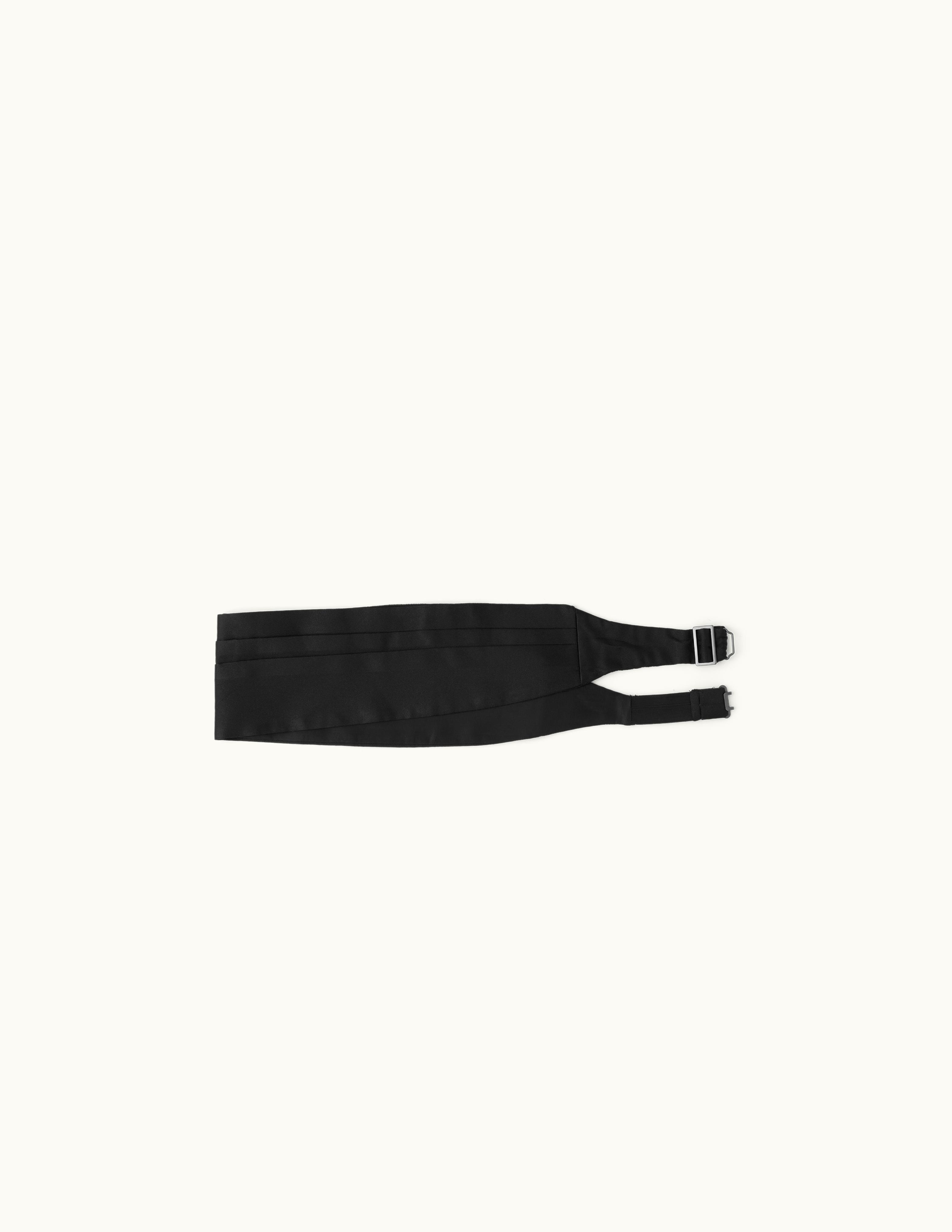 Prada Prada Black Satin Tuxedo Cummerbund