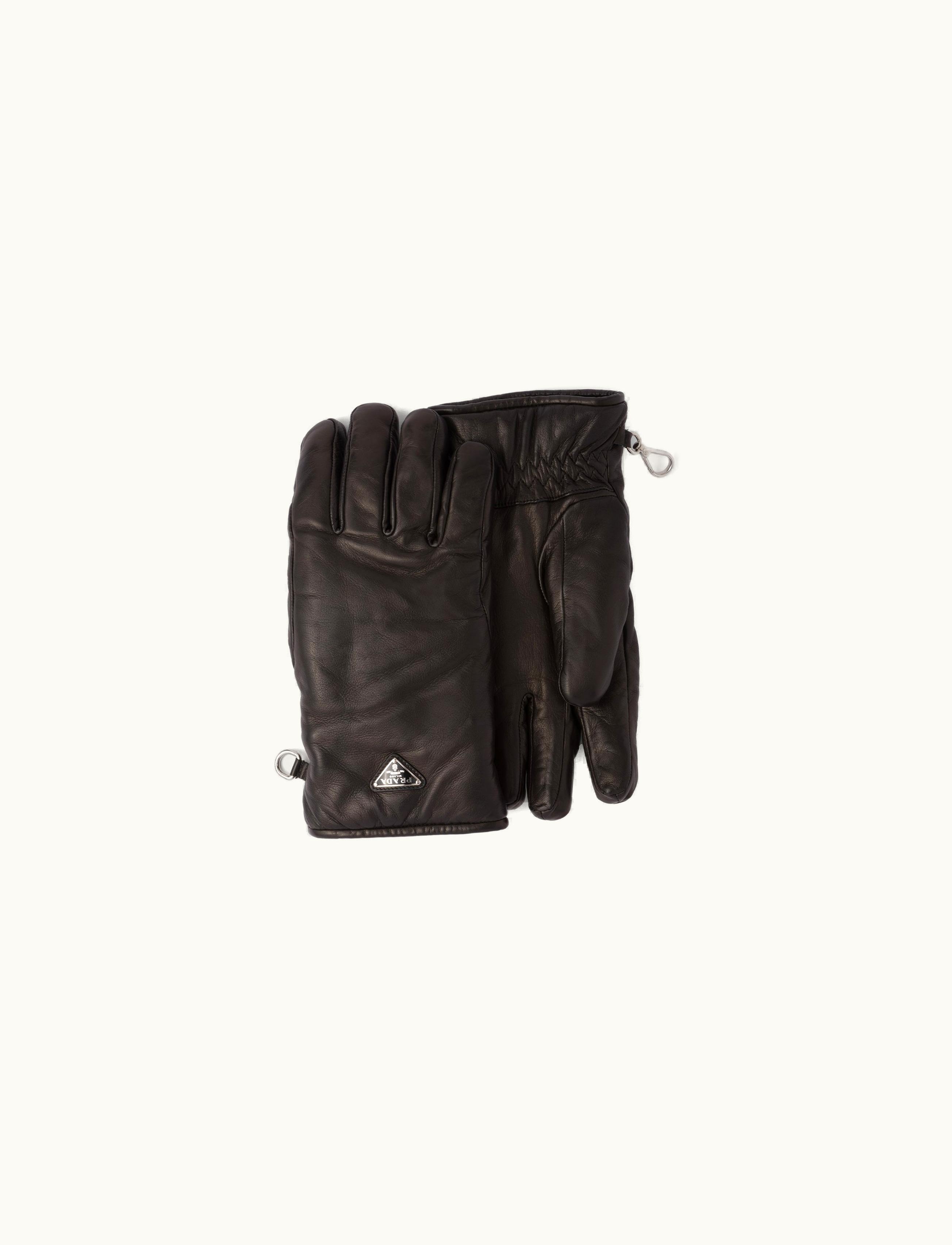 Prada Prada Black Nappa Leather Gloves