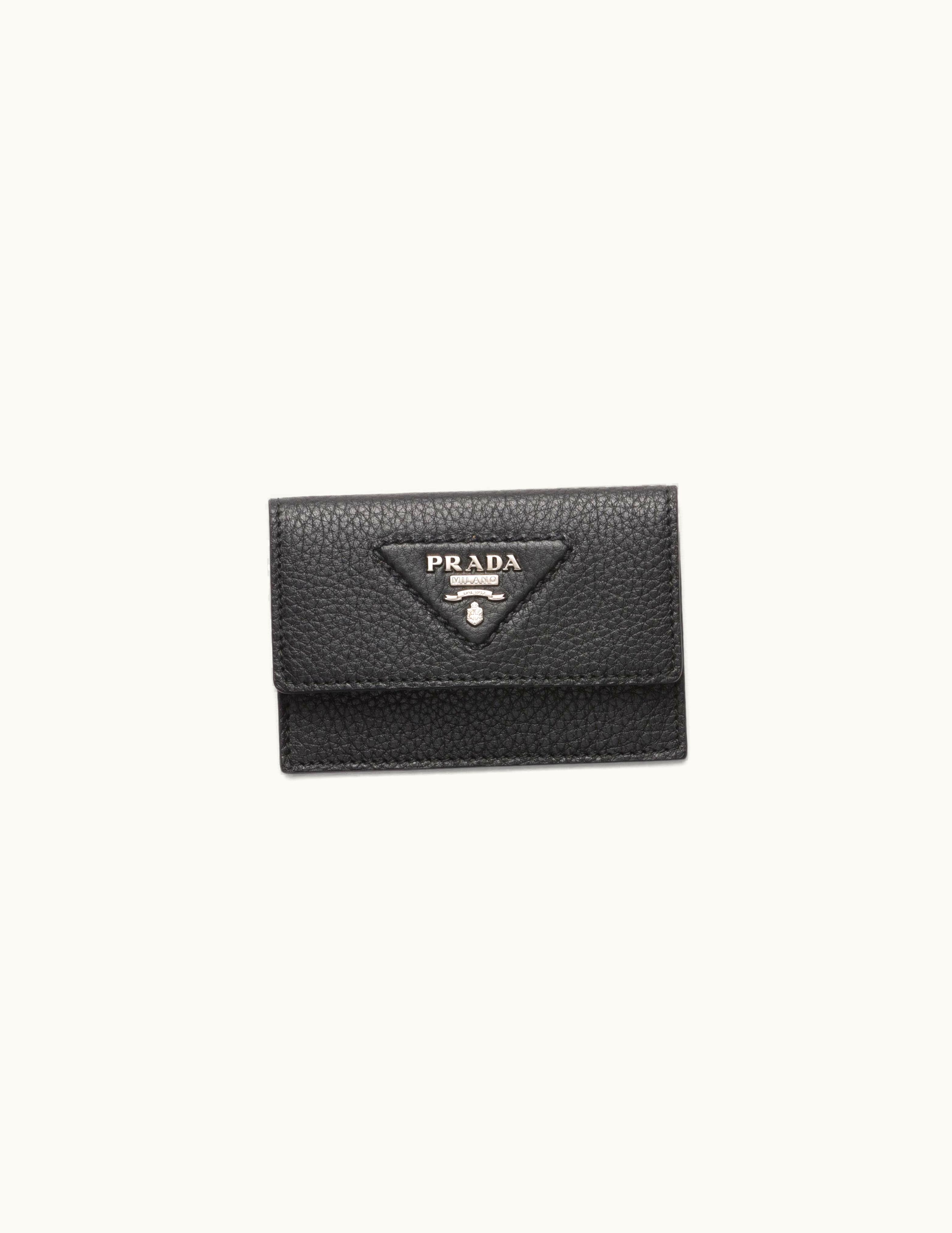 Prada Prada Black Leather Card Holder 2MF028_2BBE_F0002