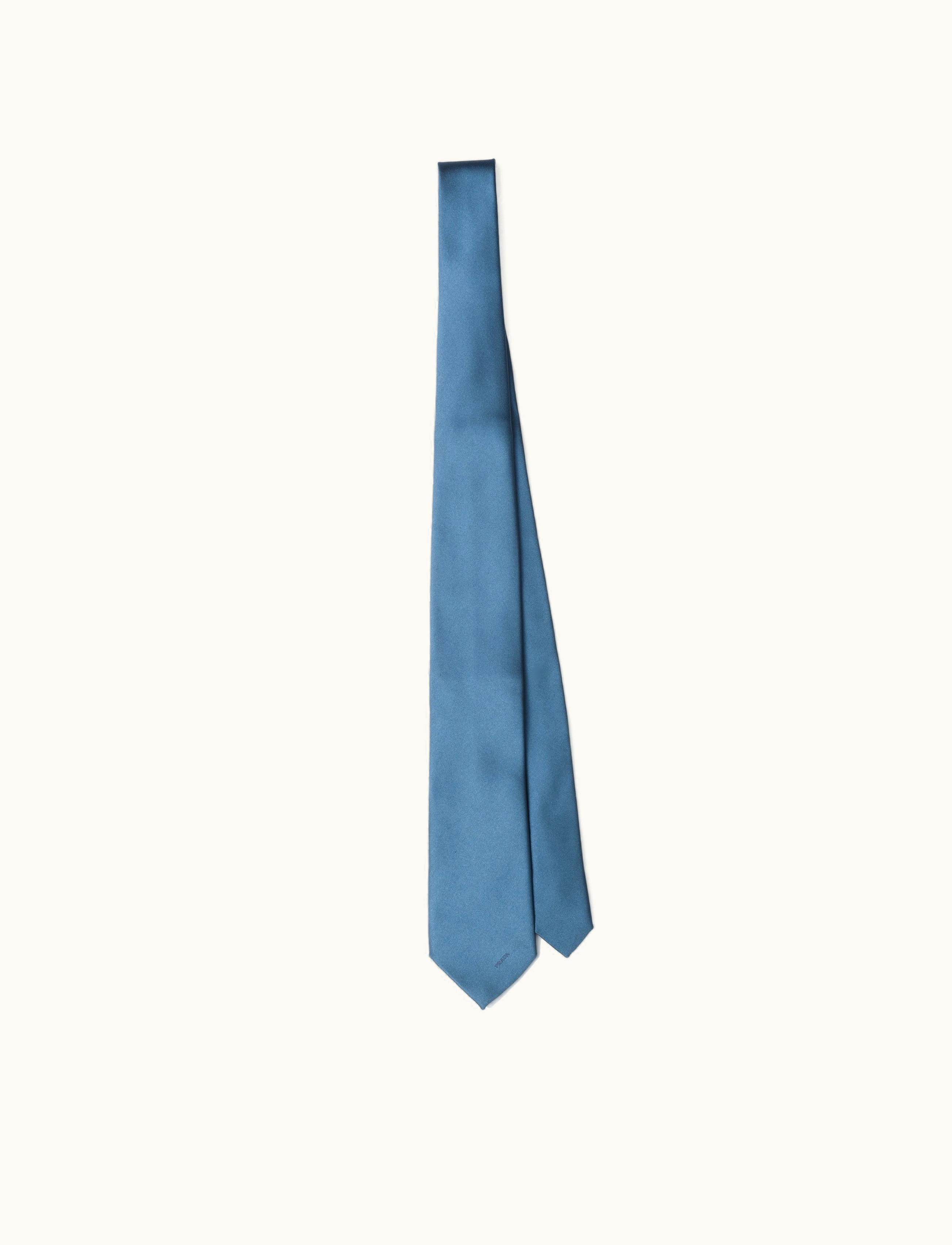 Prada Prada Aviation Blue Satin Tie