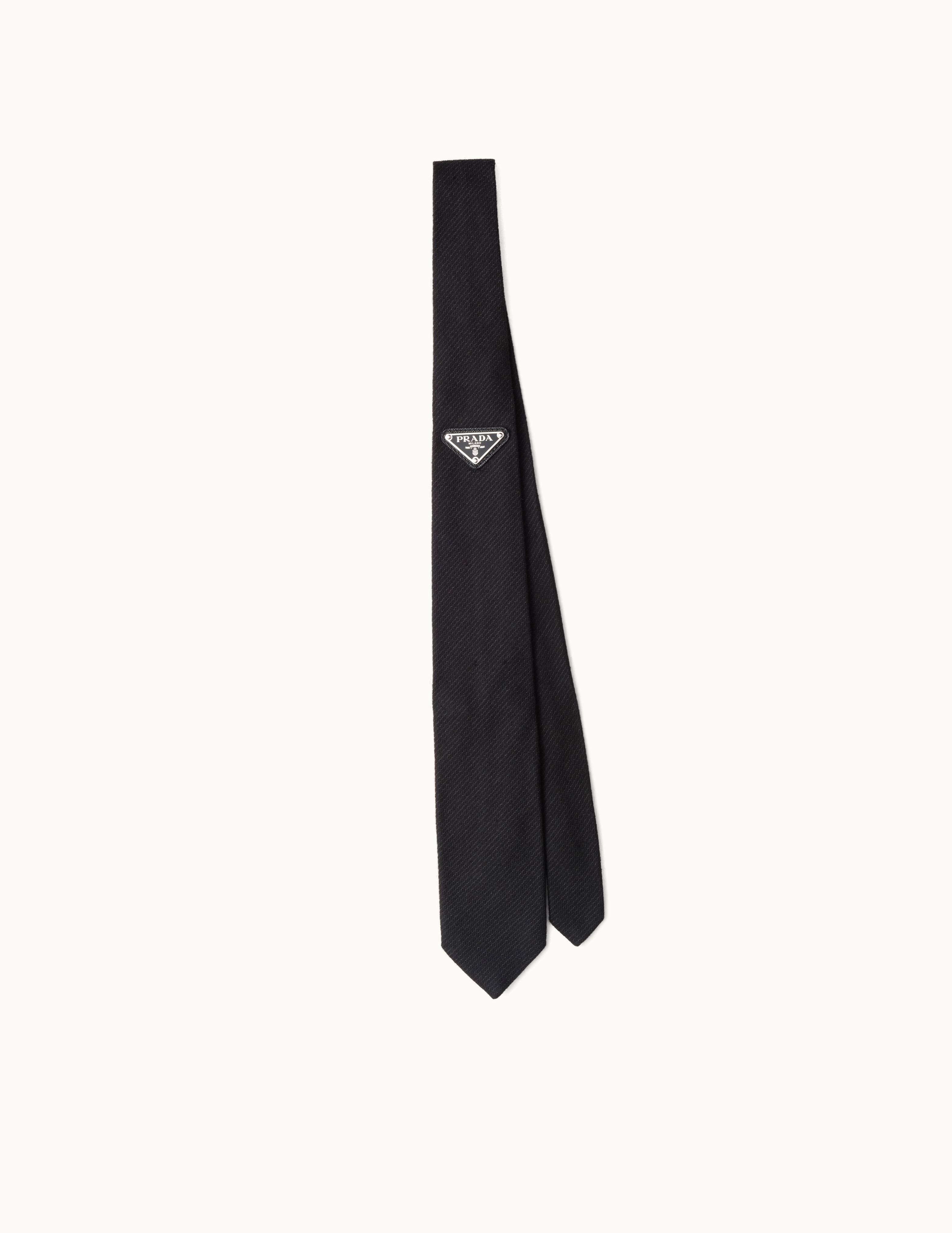 Prada Prada Smoky Gray Silk Tie