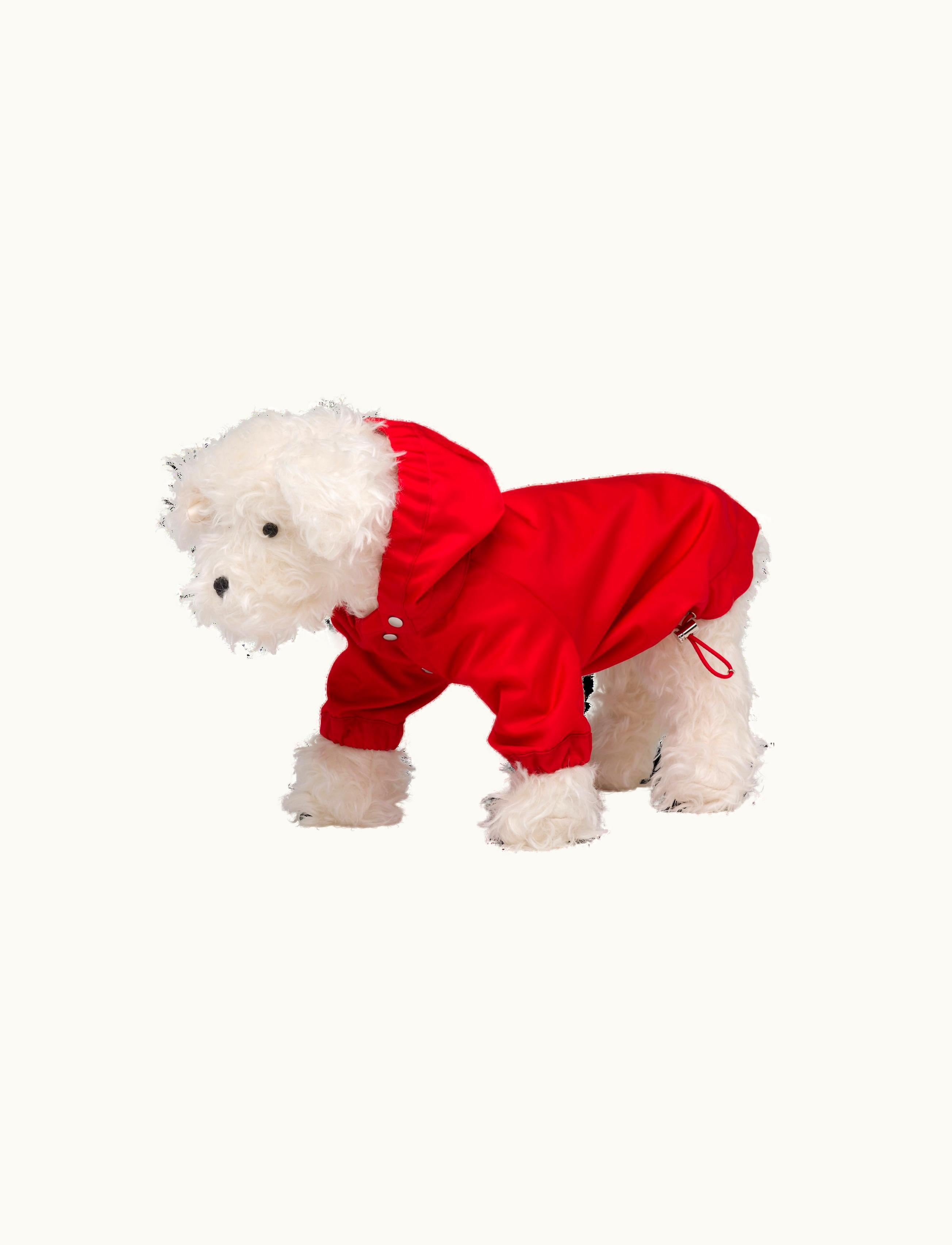 Prada Prada Red Re-nylon Dog Raincoat With Hood