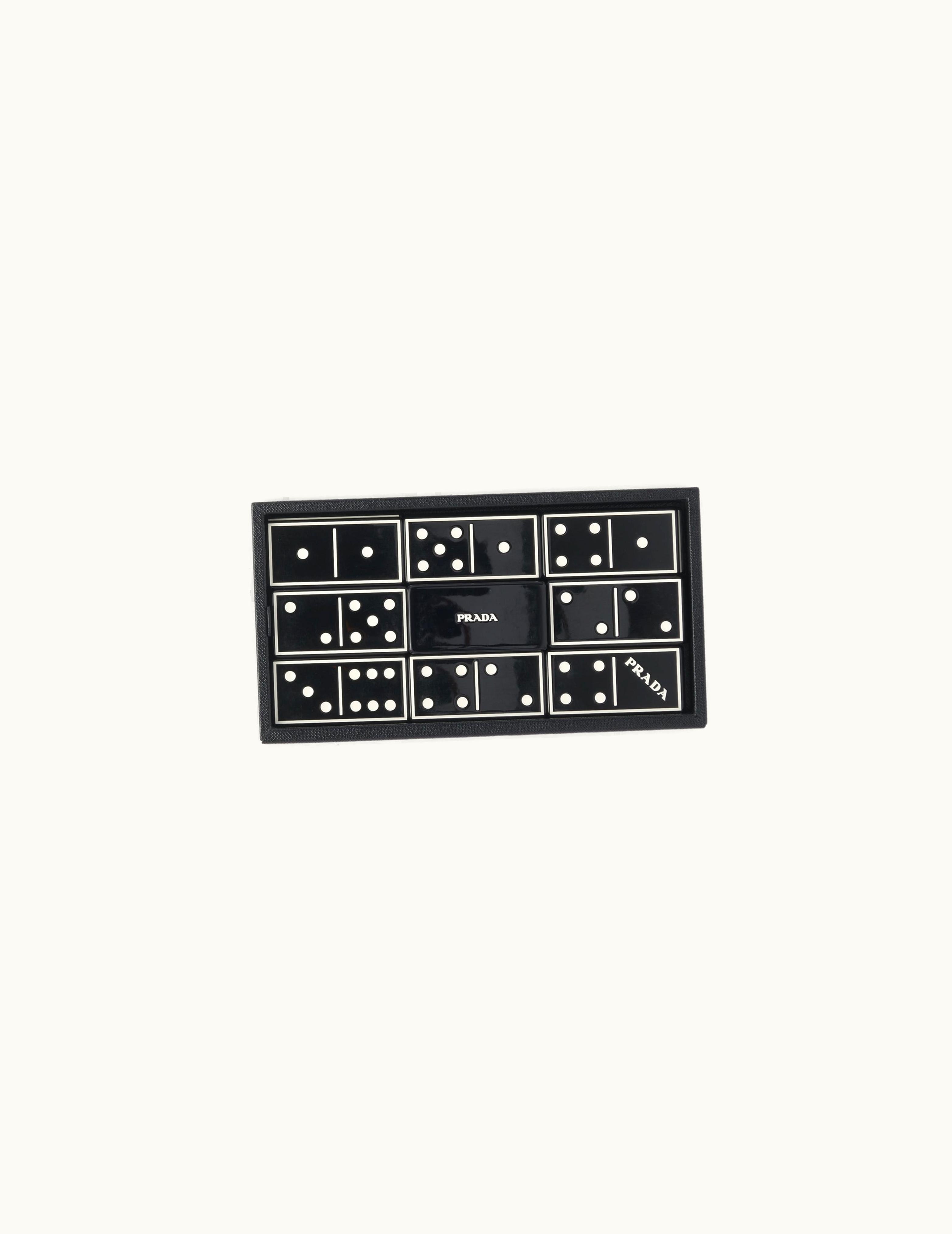 Prada Prada Black Saffiano Leather Dominoes Set
