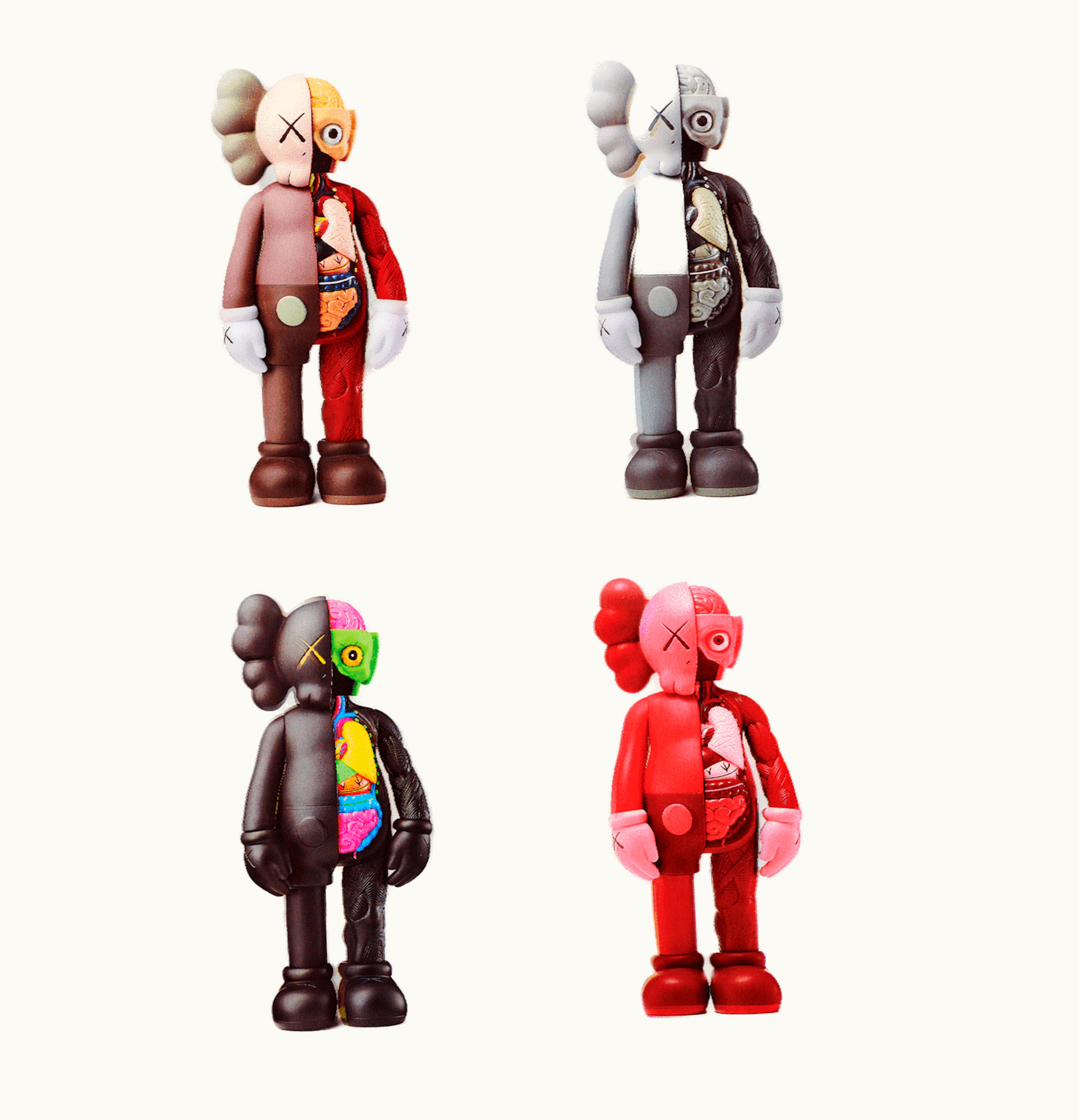 KAWS KAWS Companion Flayed Lenticular Postcard Set of 4 Multi