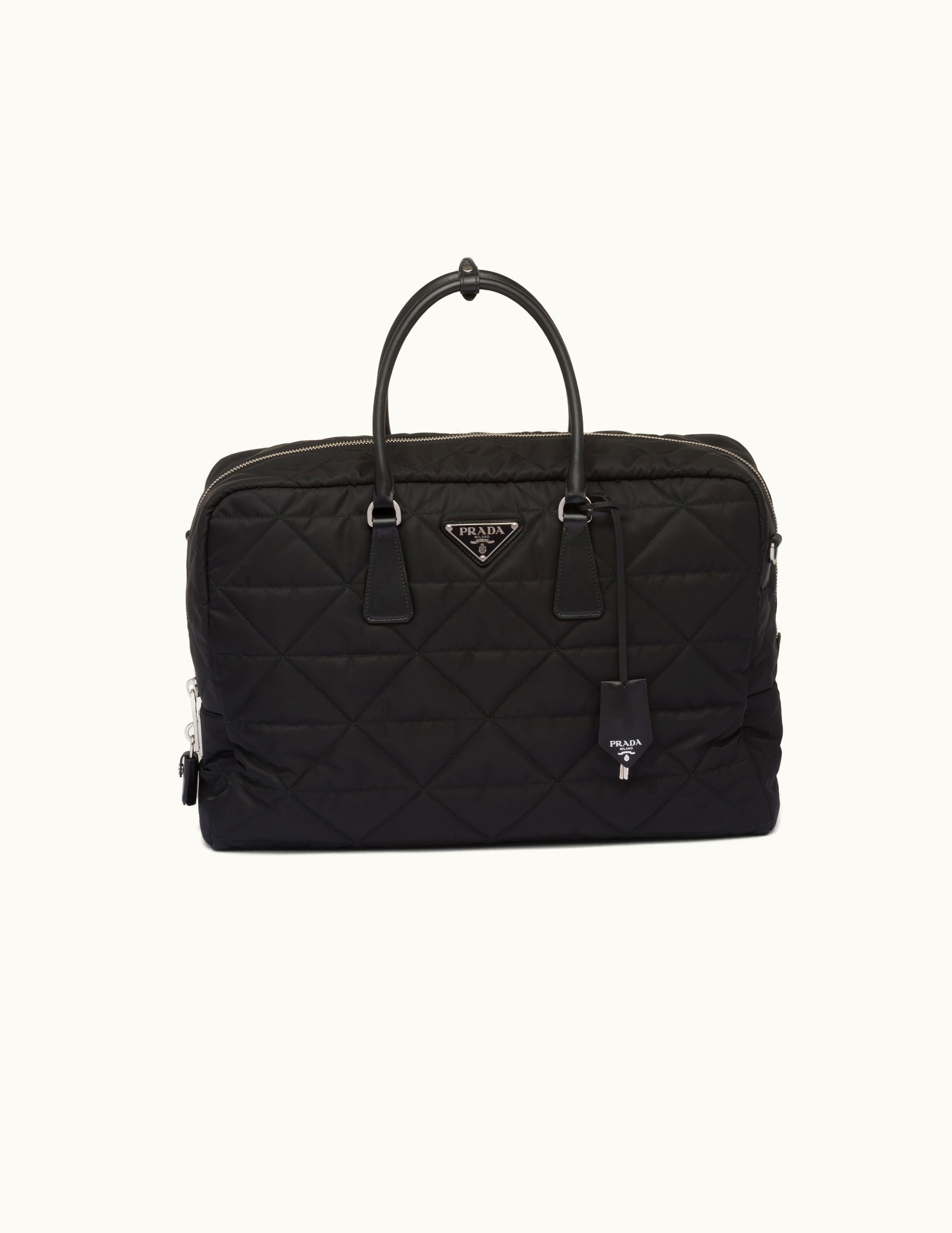 Prada Prada Black Quilted Re-nylon Travel Bag