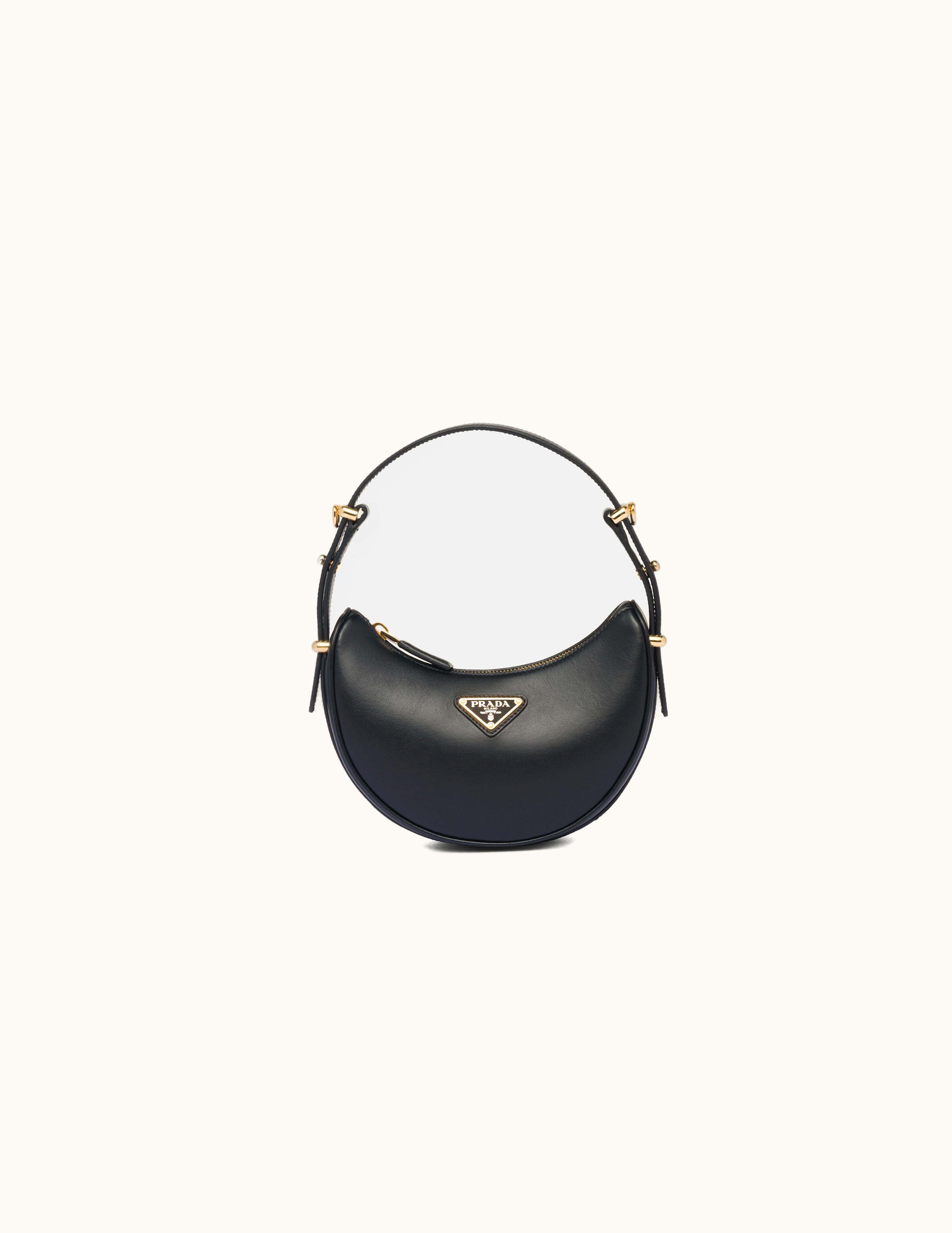 Prada Black Prada Arqué Leather Mini Shoulder Bag