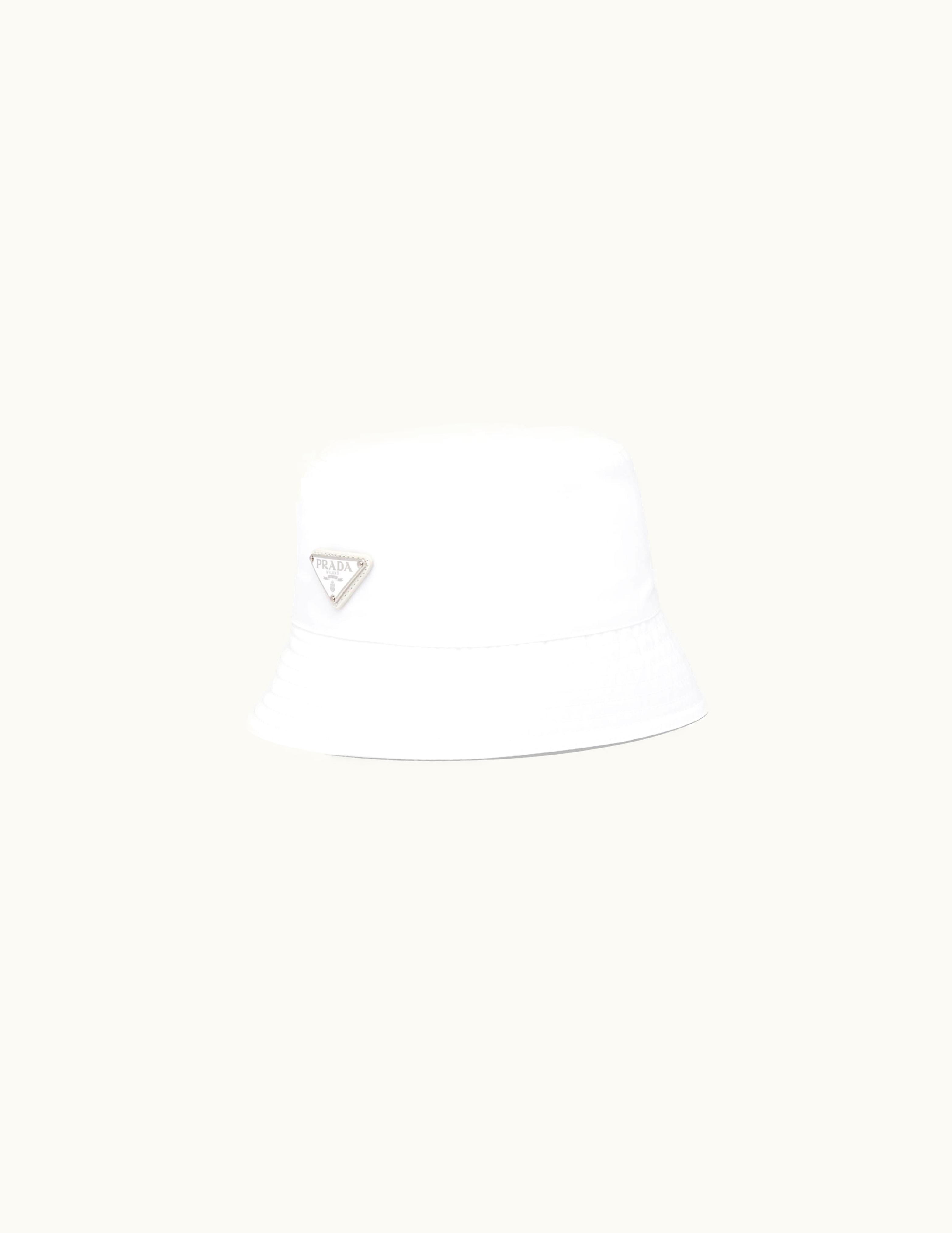 Prada Prada Enameled Metal Logo Bucket Hat