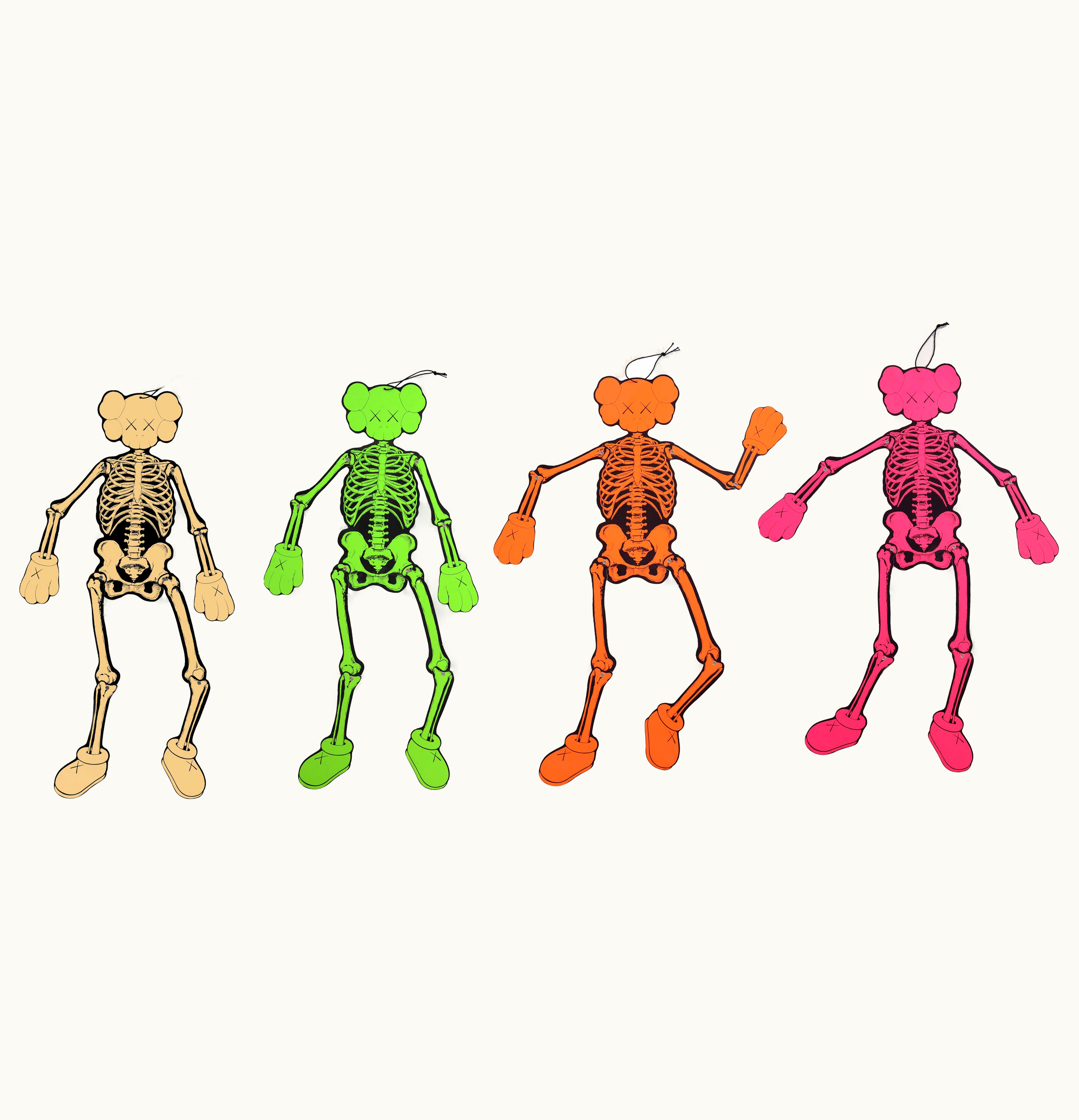 KAWS KAWS Skeleton Board Cutout Ornament Set