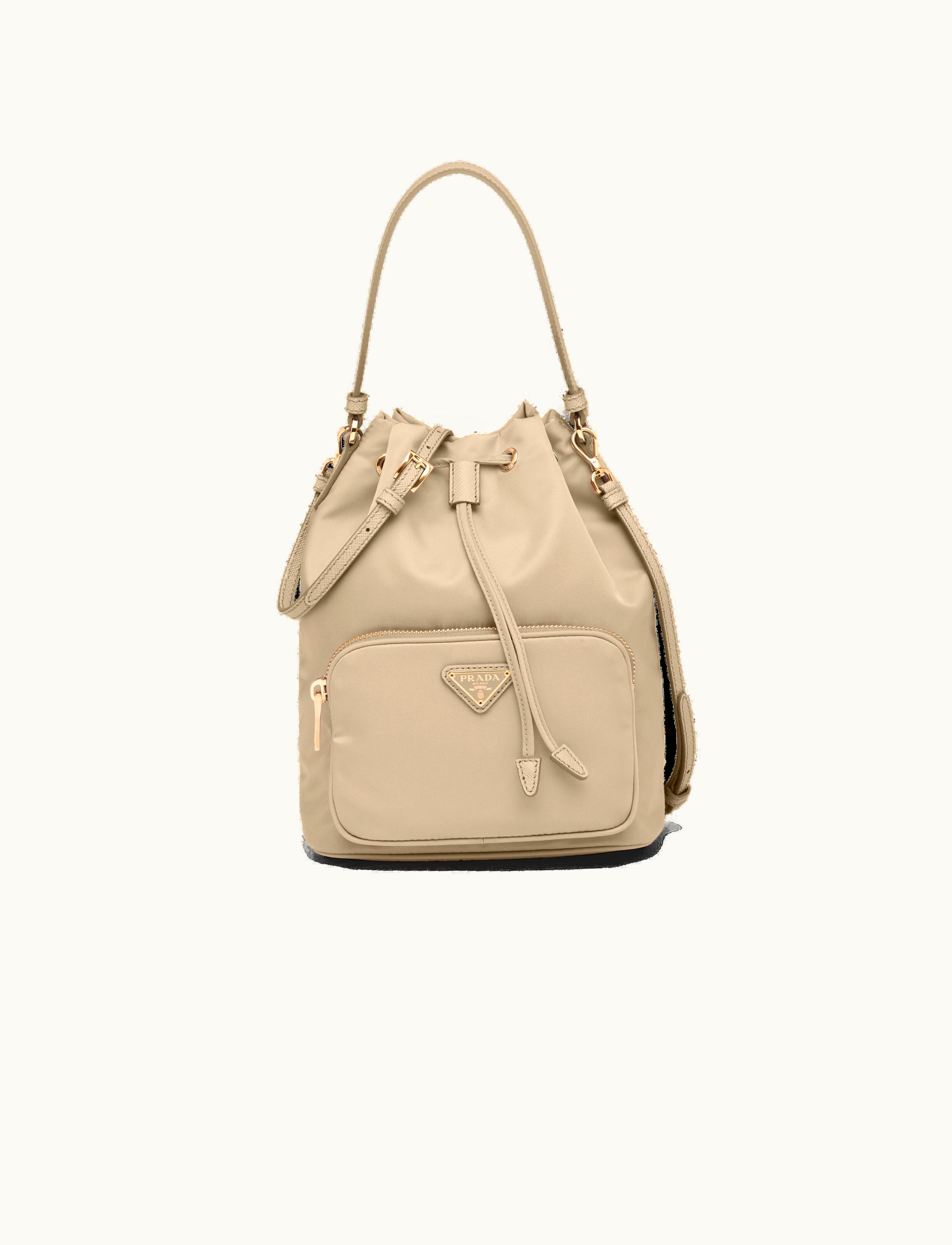 Prada Desert Beige Prada Duet Re-nylon Bucket Bag