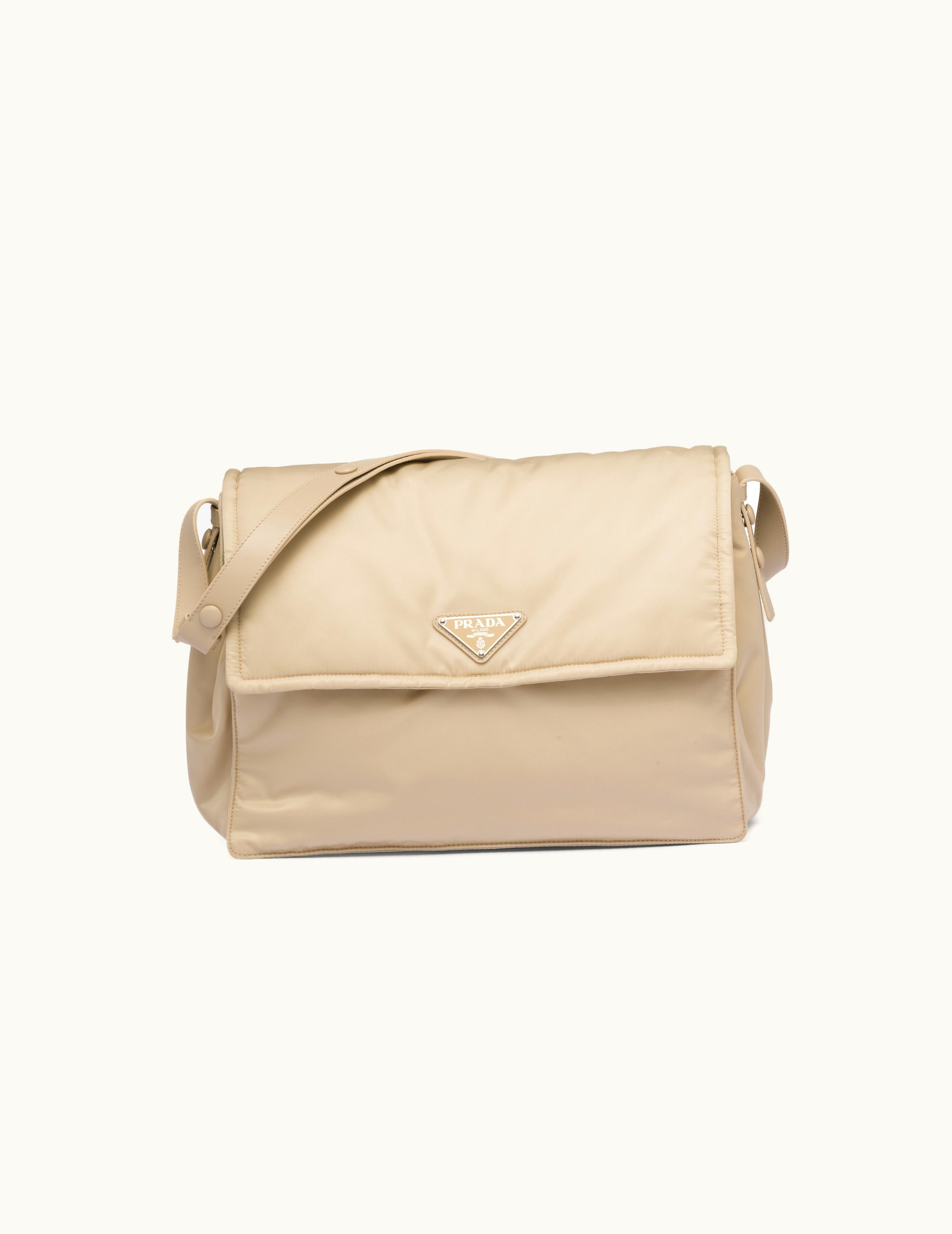 Prada Prada Desert Beige Re-nylon Large Padded Shoulder Bag