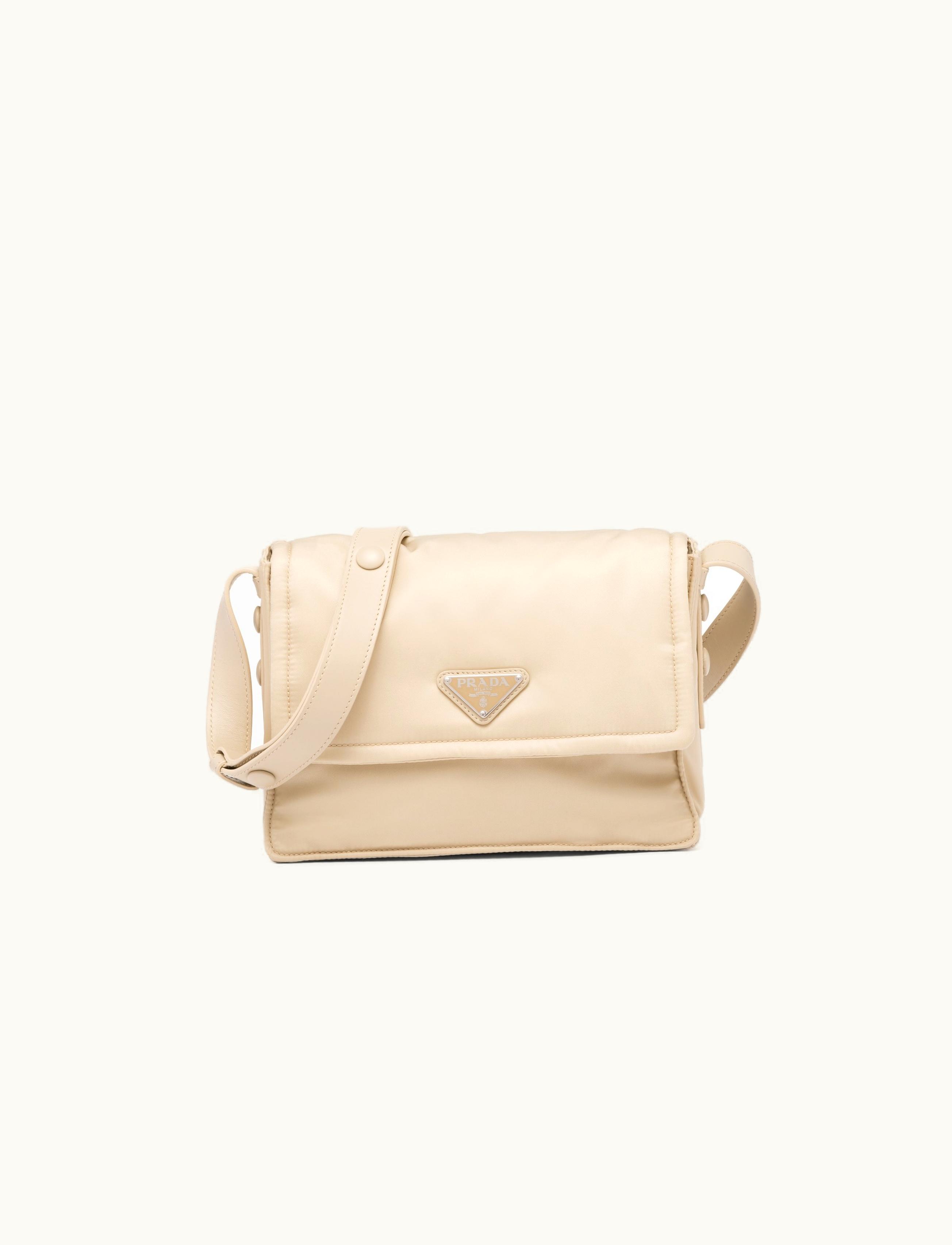 Prada Prada Desert Beige Small Padded Re-nylon Shoulder Bag