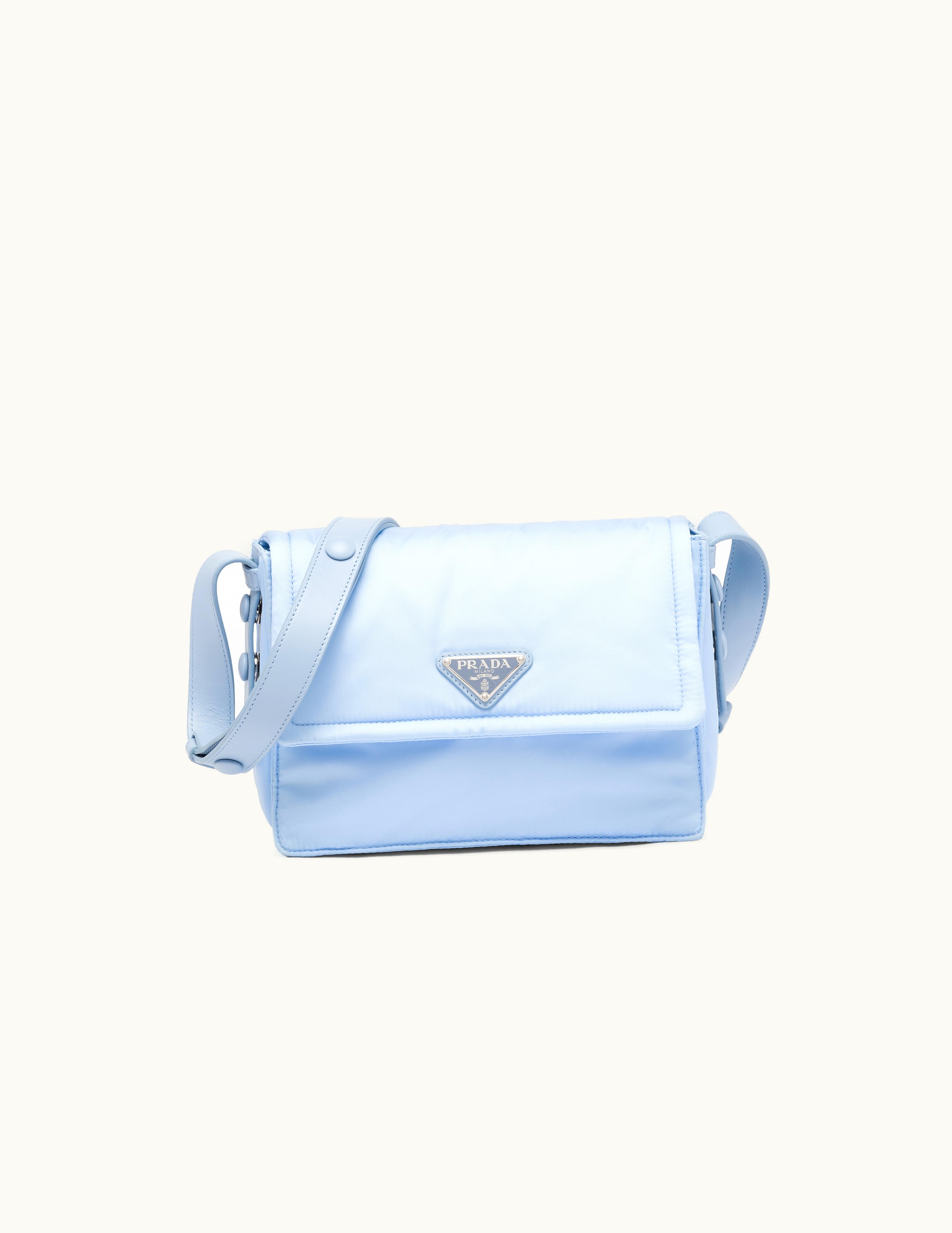 Prada Prada Light Blue Small Padded Re-nylon Shoulder Bag