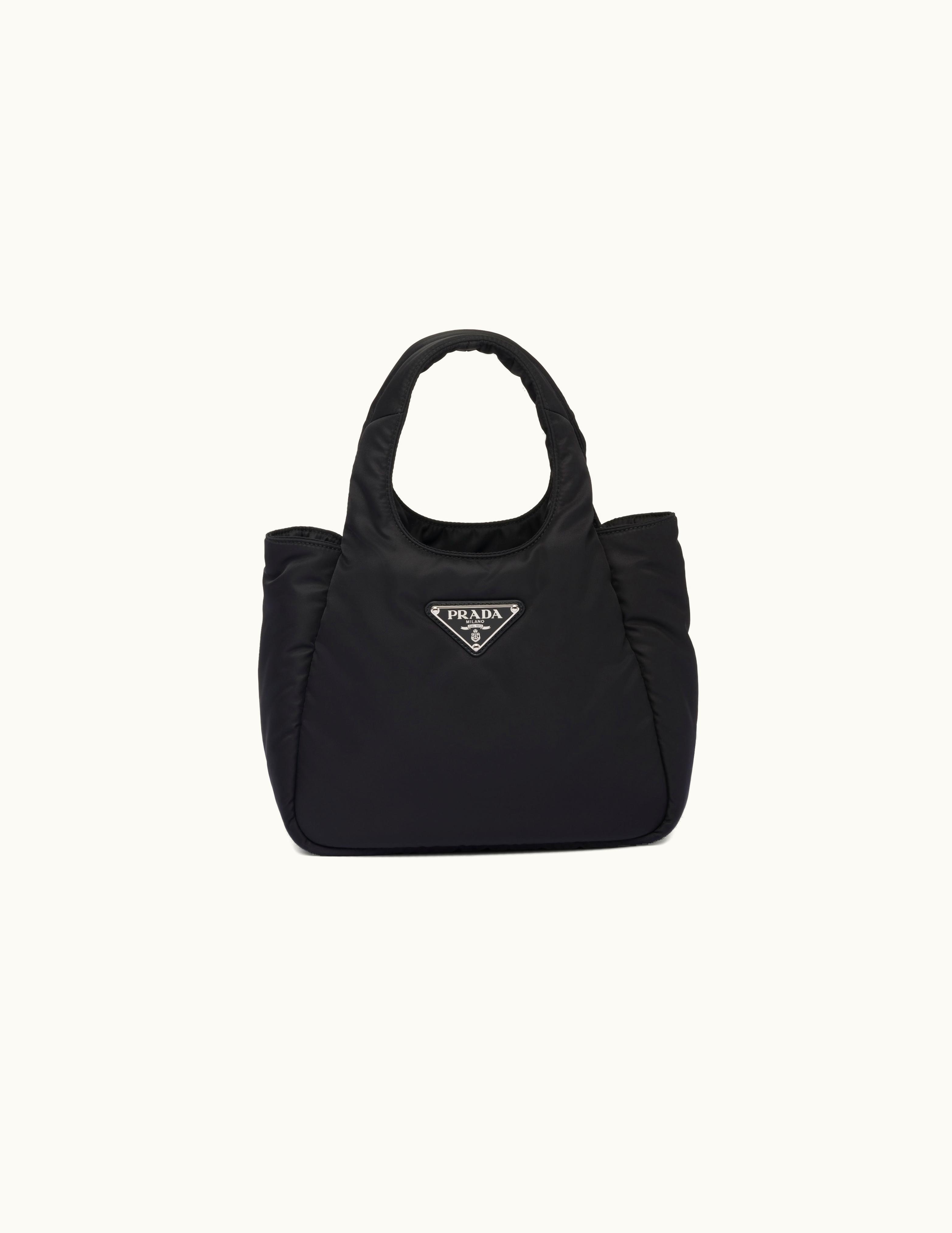 Prada Prada Black Small Padded Re-nylon Tote Bag