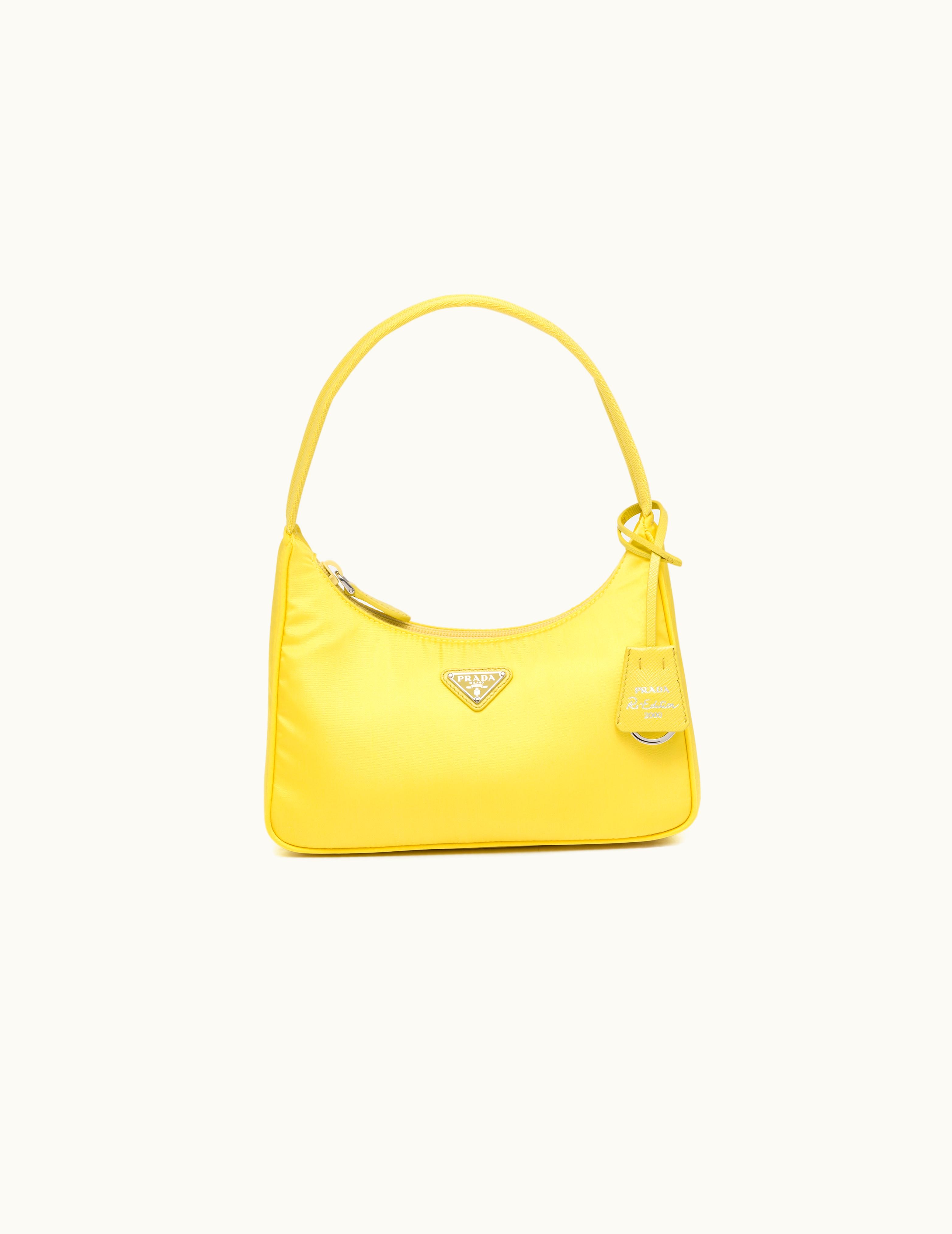 Prada Citron Yellow Re-nylon Prada Re-edition 2000 Mini-bag