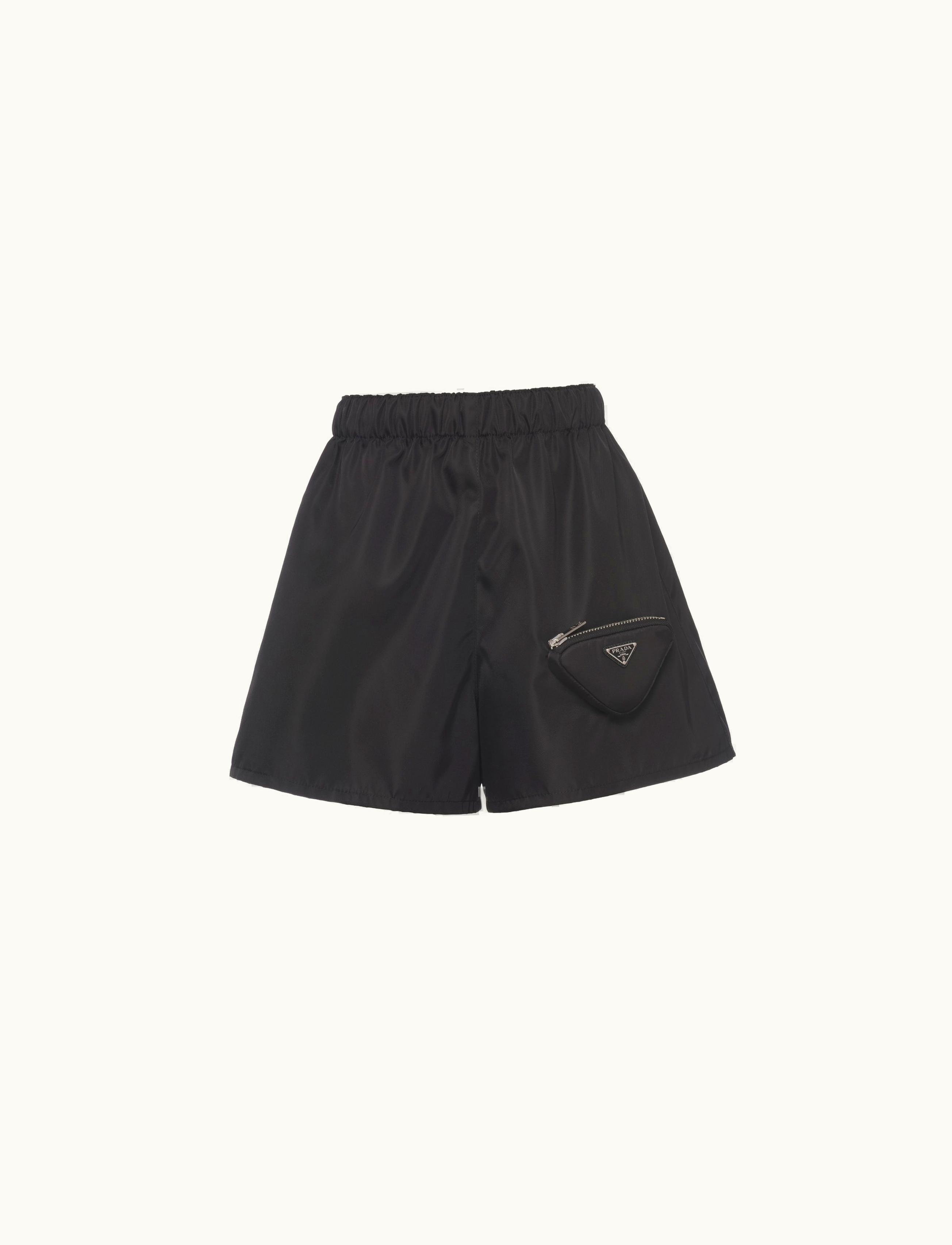 Prada Prada Black Re-nylon Shorts With Pouch