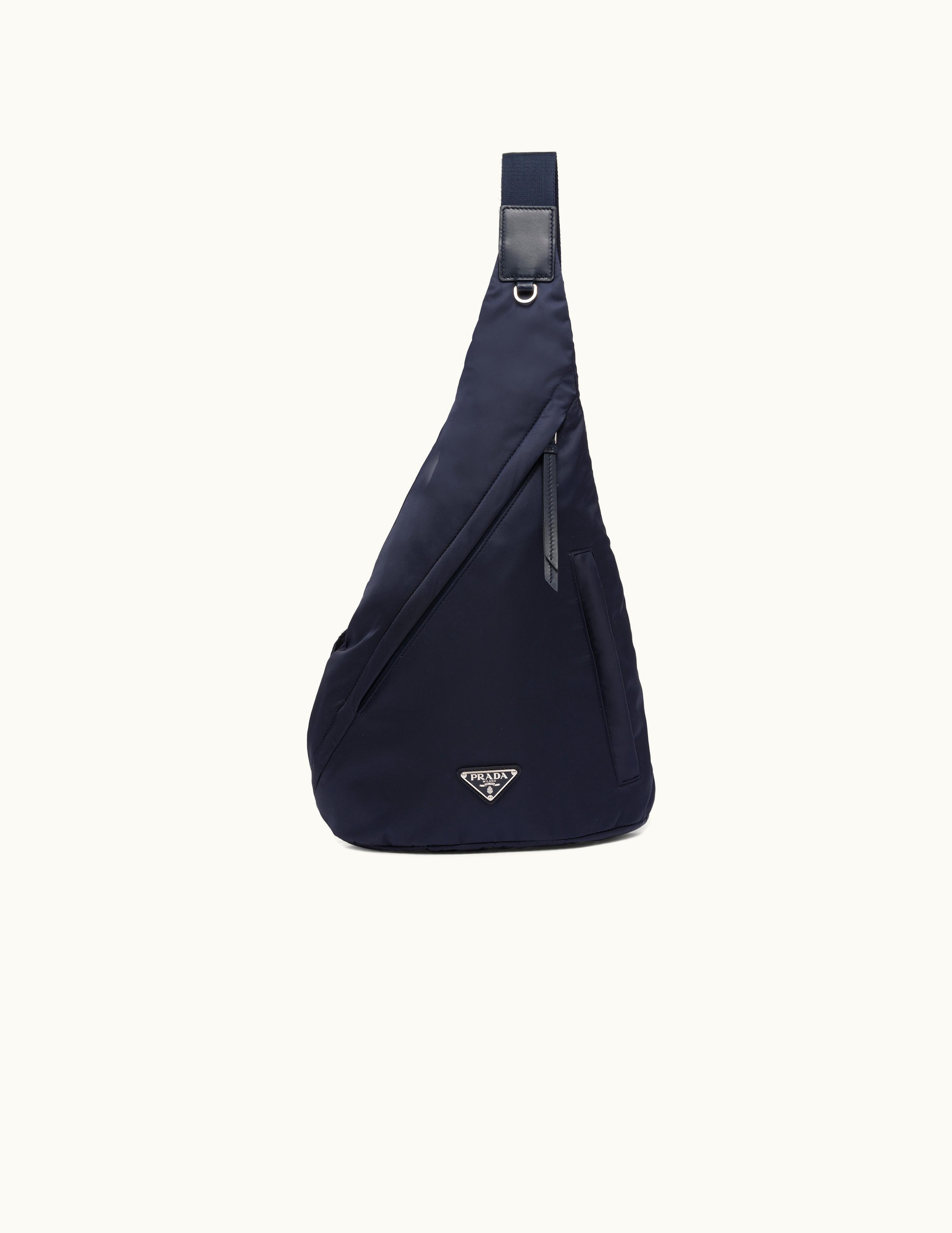 Prada Prada Navy Re-nylon And Leather Backpack
