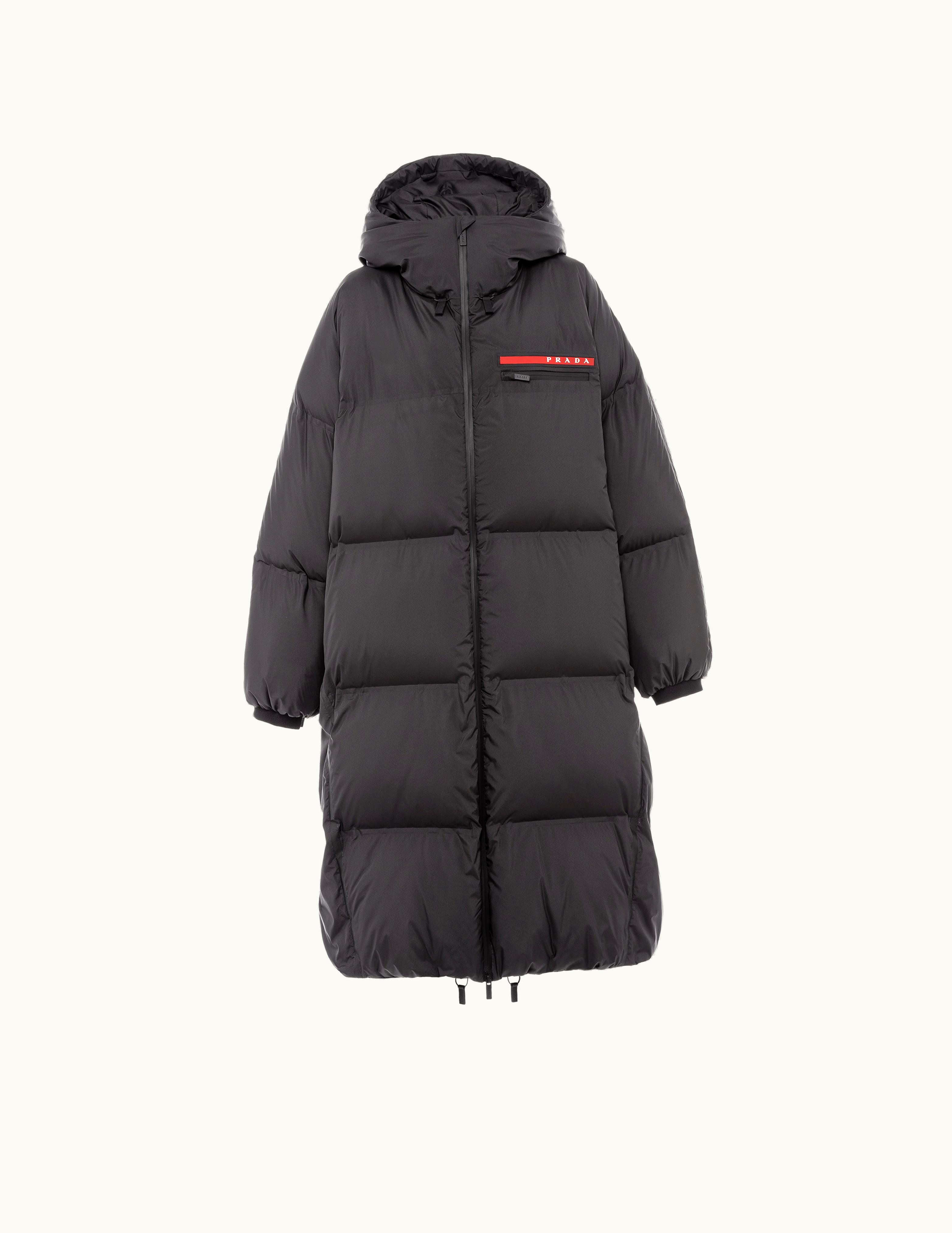 Prada Prada Black Oversized Technical Re-nylon Down Coat