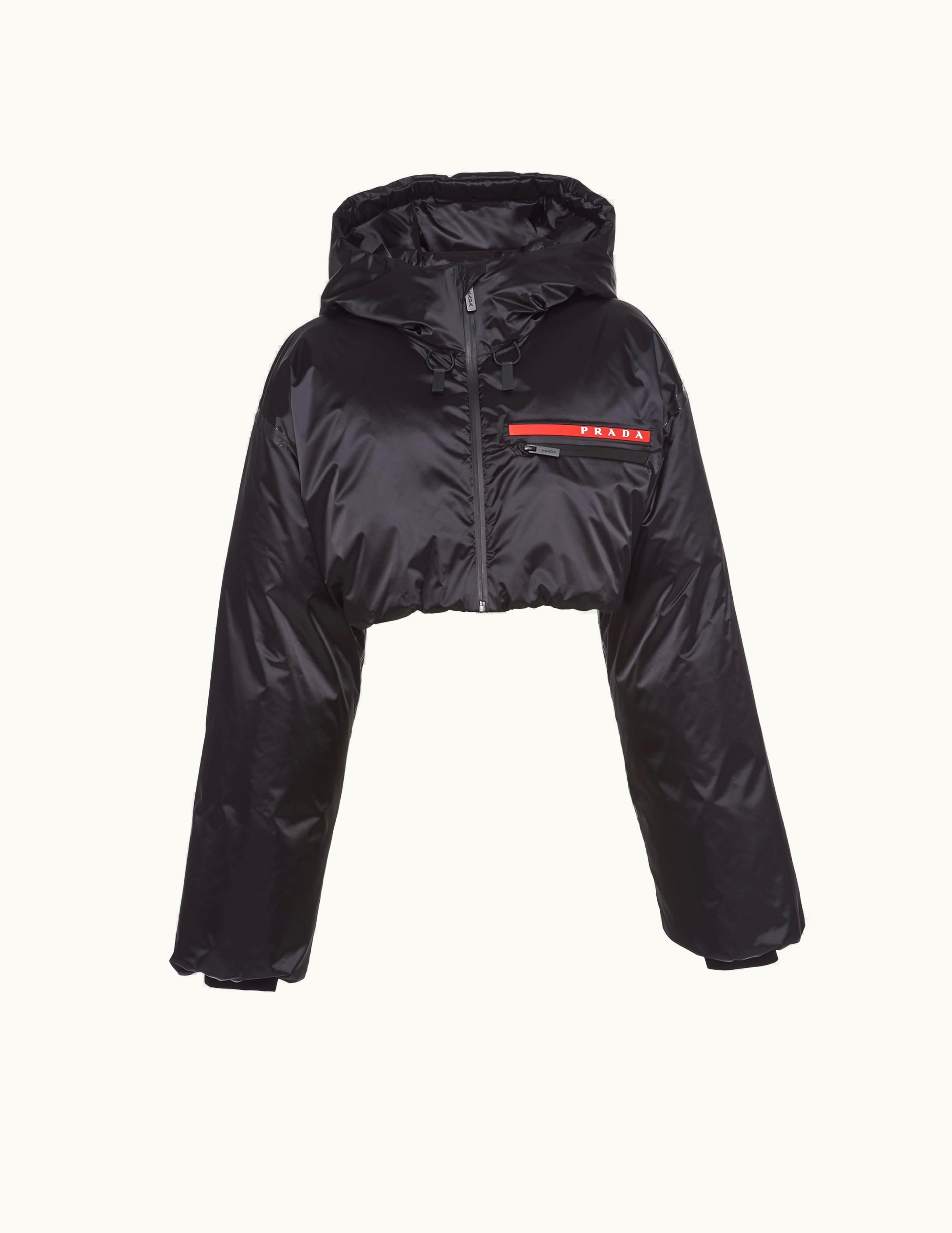 Prada Prada Black Technical Re-nylon Hooded Down Jacket