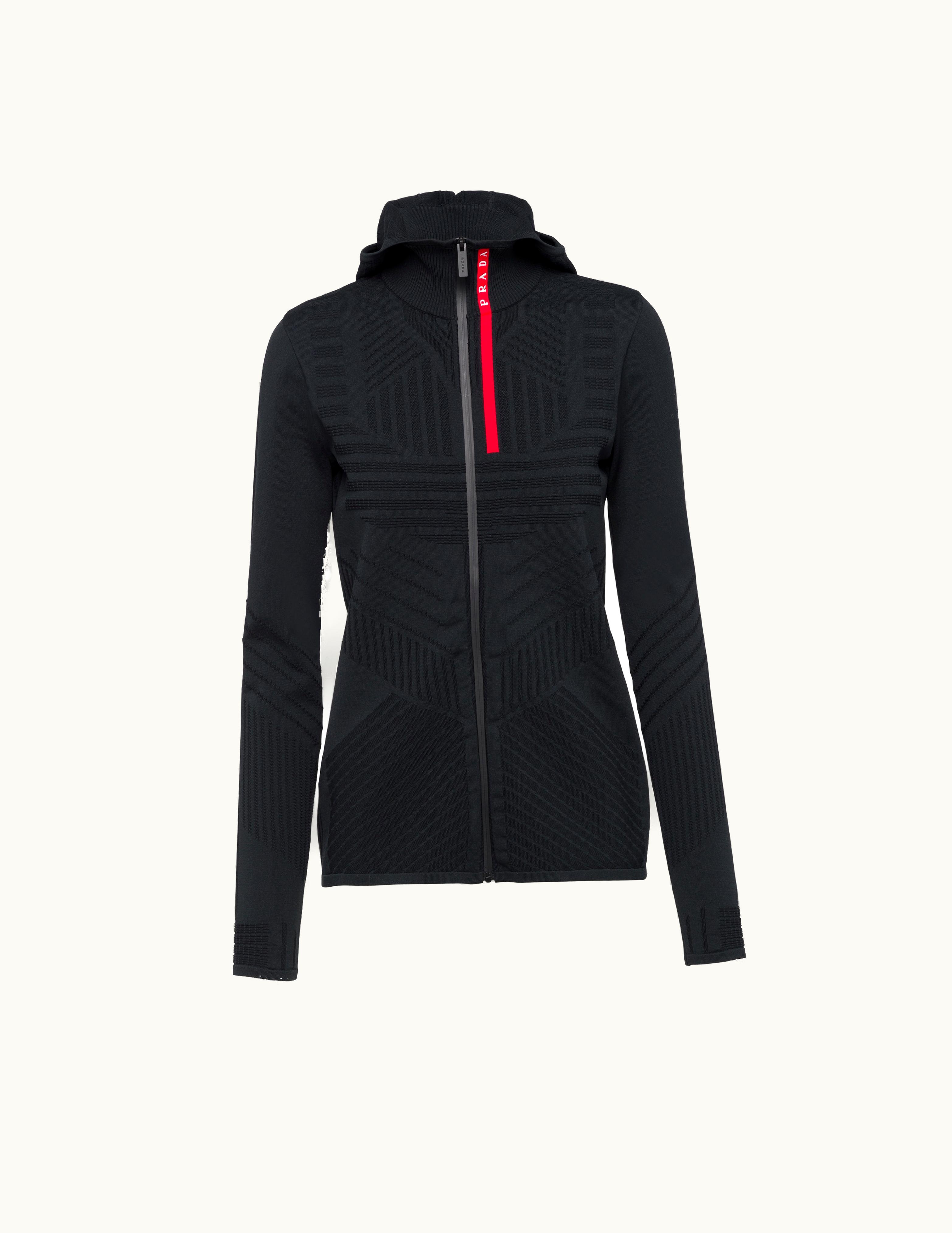 Prada Prada Black Tech Rec Re-nylon Piqué Sports Jacket