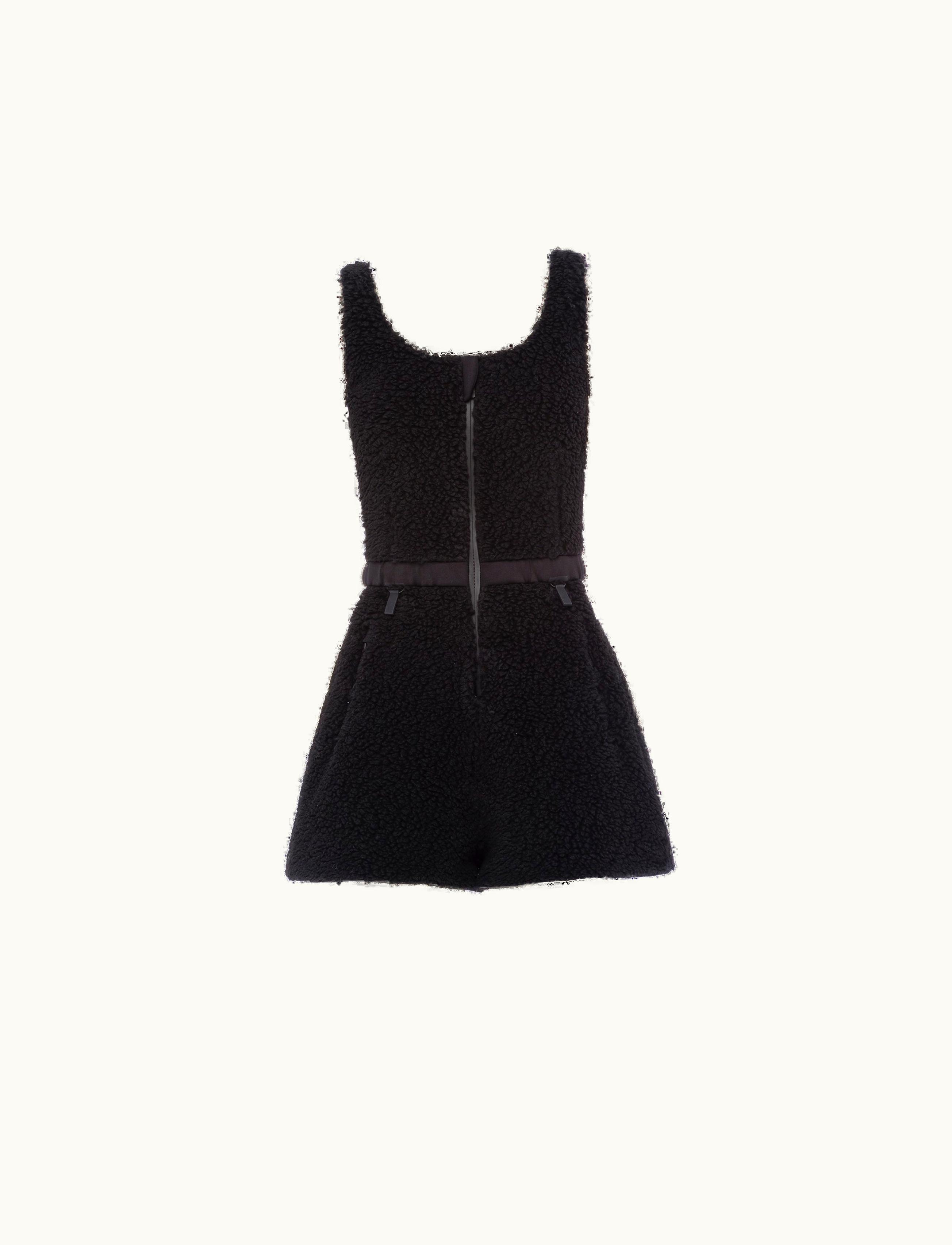 Prada Prada Black / Black Short Double Fleece Jumpsuit