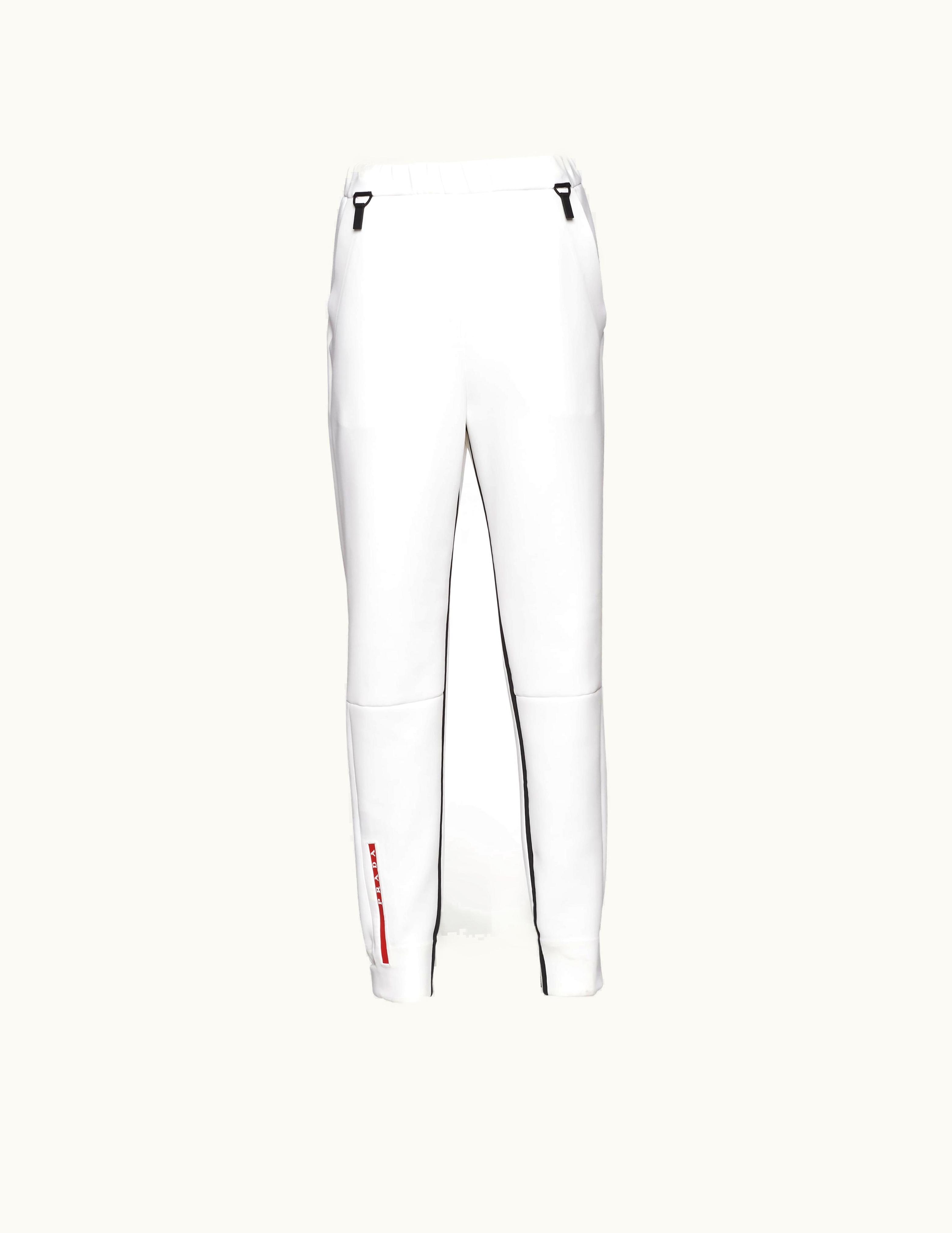 Prada Prada Linea Rossa Recycled Double Jersey Tapered Pants Black