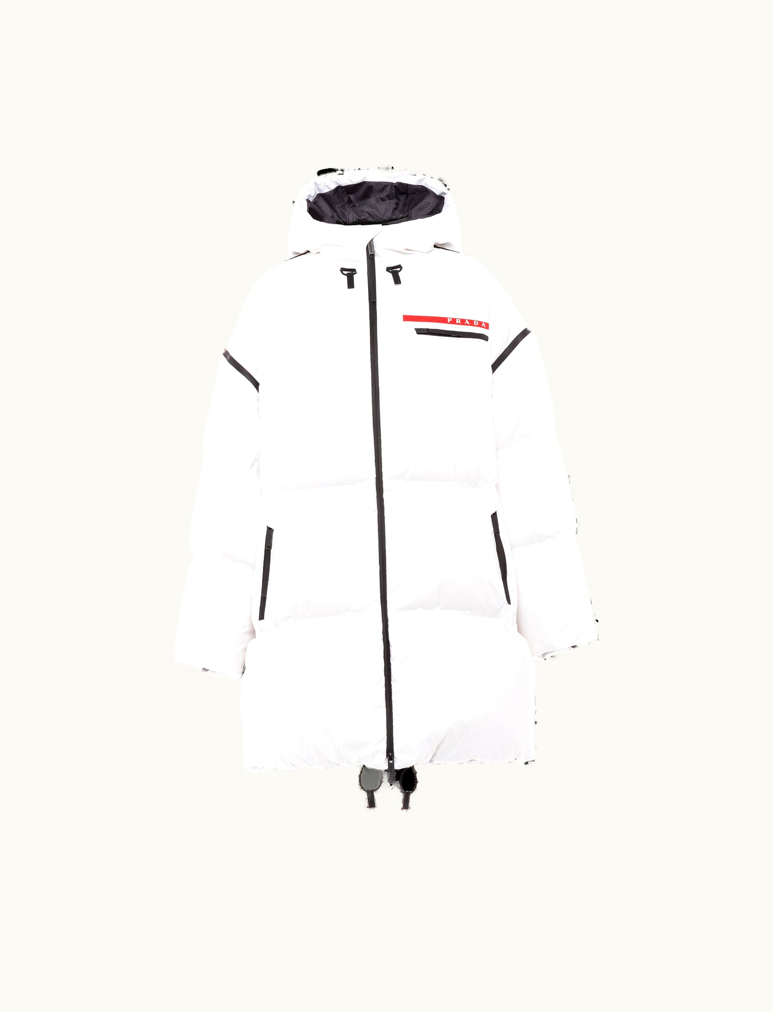 Prada Prada White Oversized Technical Re-nylon Down Coat