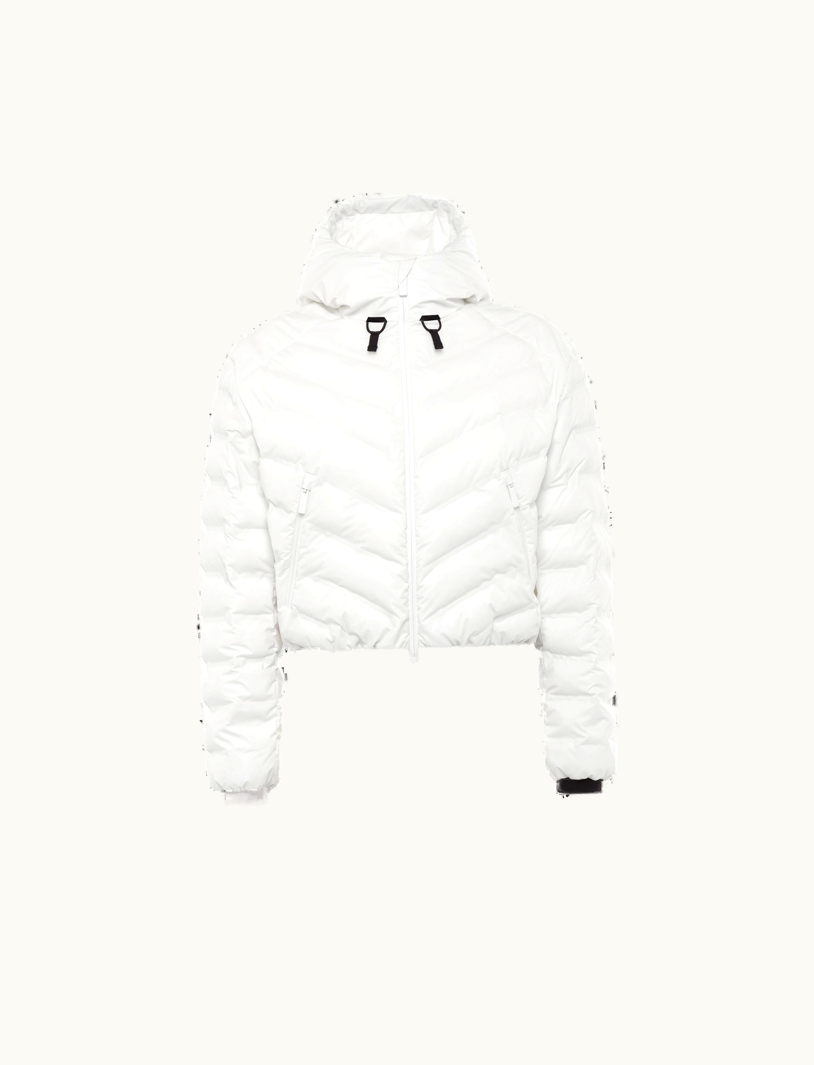 Prada Prada White Light Re-nylon Hooded Puffer Jacket