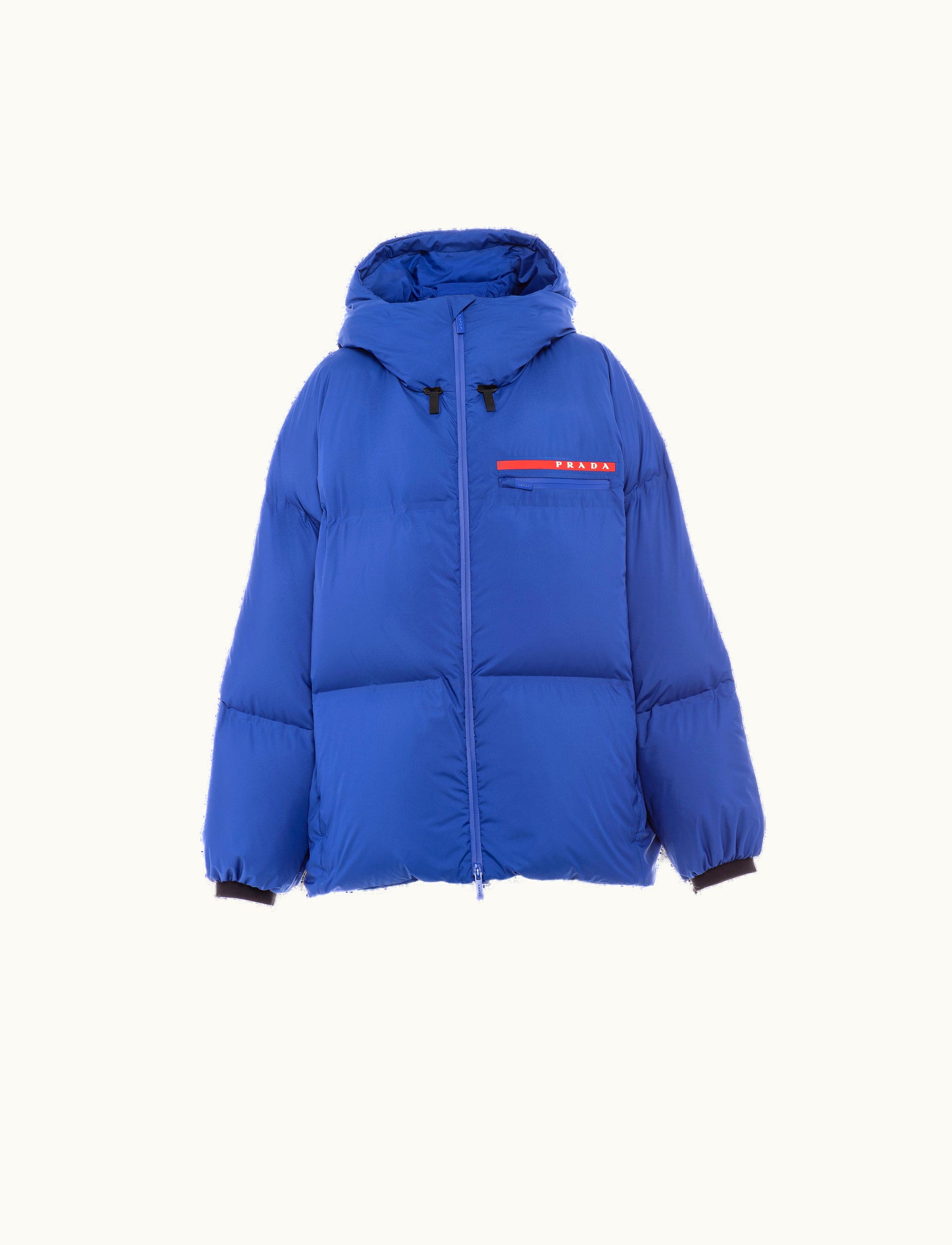 Prada Prada Indigo Blue Oversized Technical Re-nylon Down Jacket