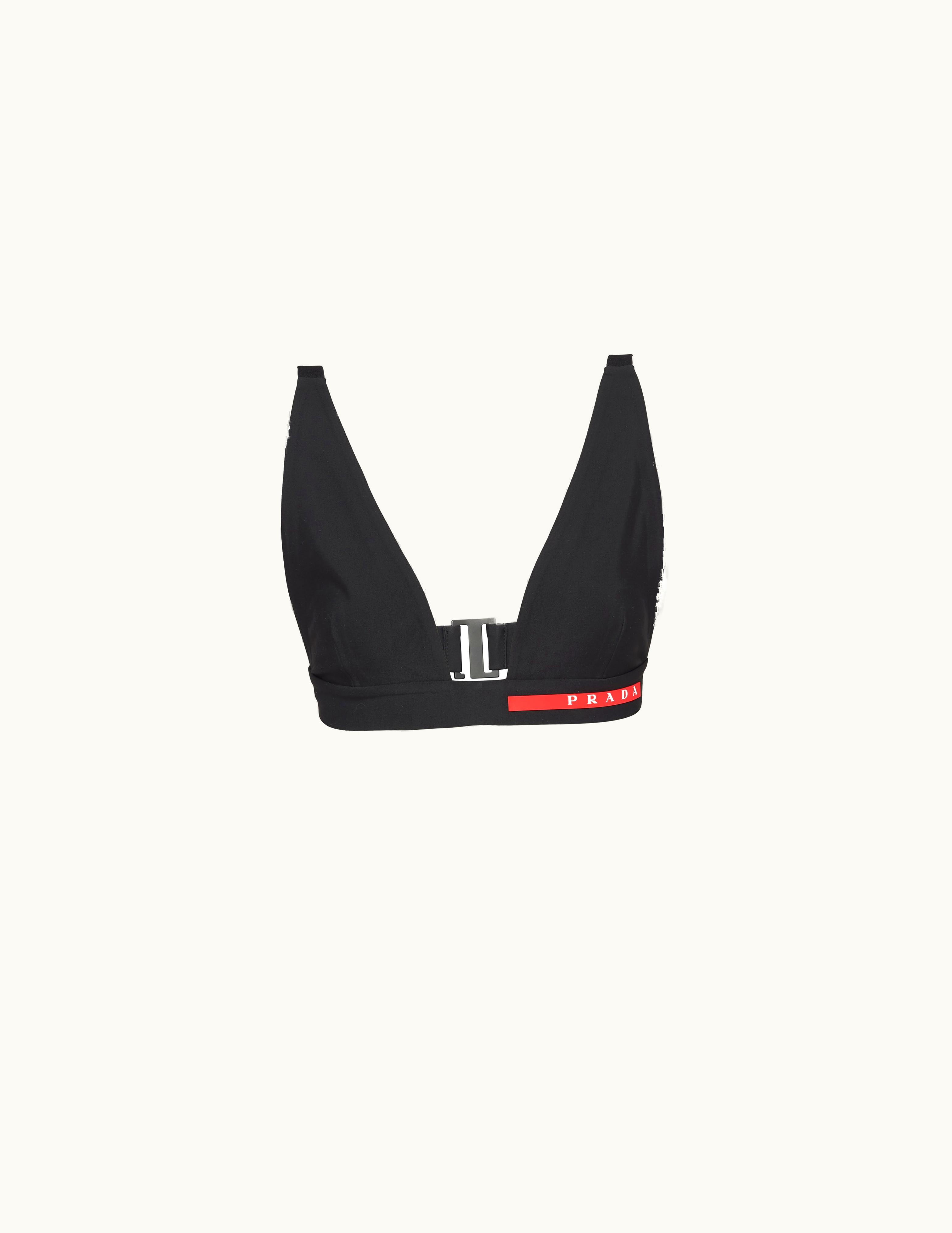Prada Prada Black Stretch Jersey Swimsuit Top